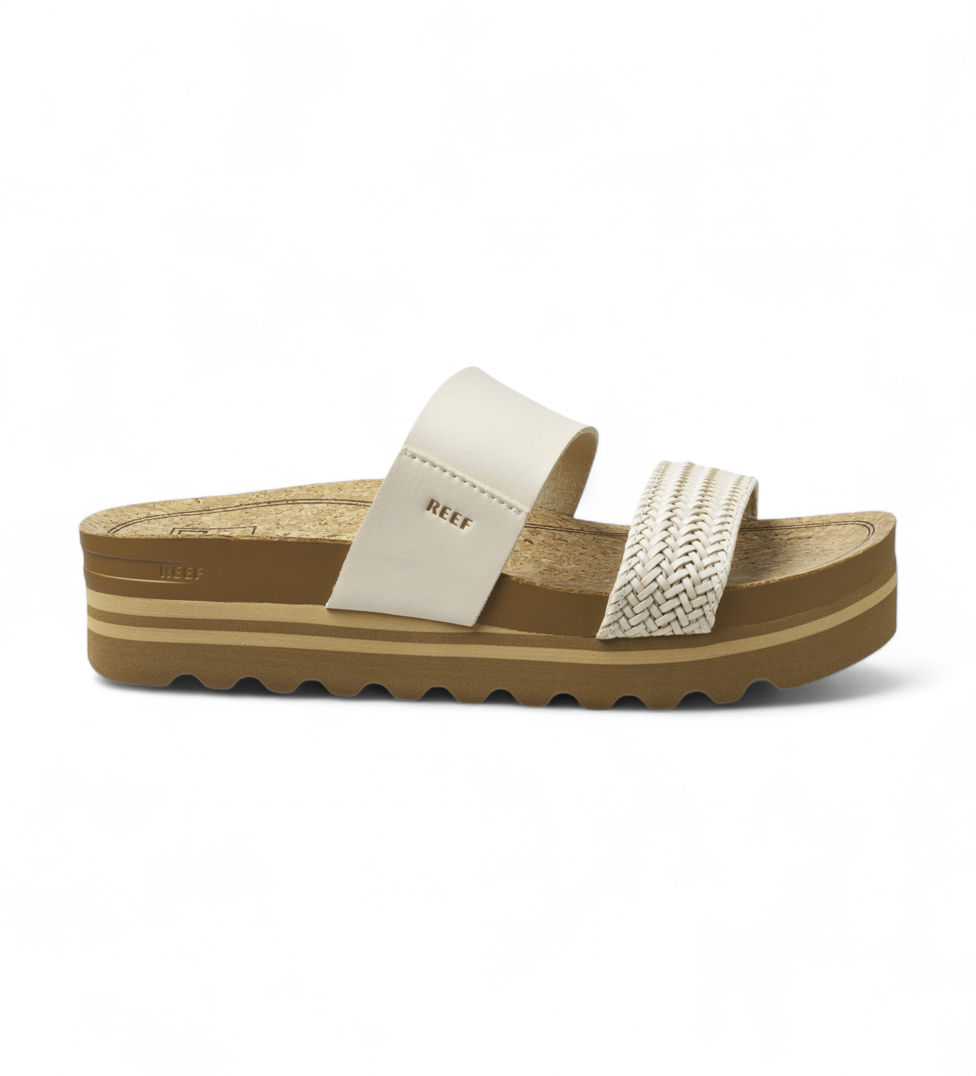 Reef für Damen. CI8095 Cushion Vista Hi beige Sandalen (40), 3 bis 5 cm, Keine, Lässig