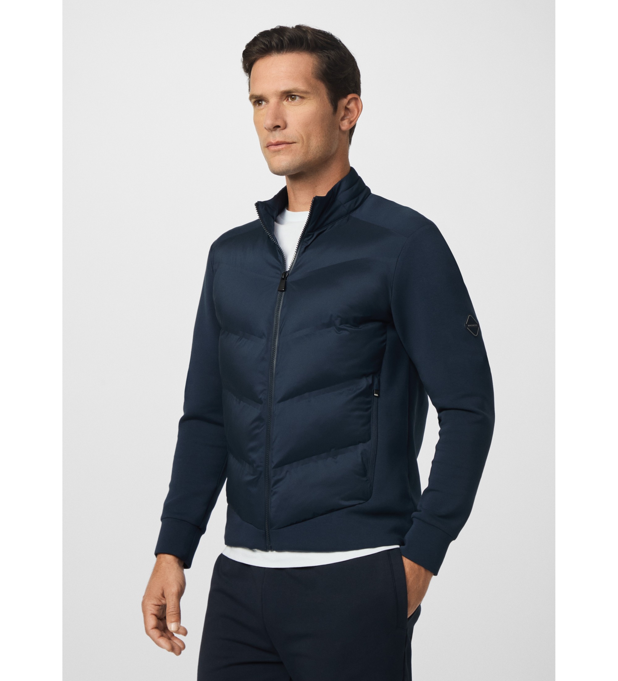 Hackett London für Herren. HM5800032 Sonic Hybrid Jacke navy (S), Lässig, Baumwolle, Marine