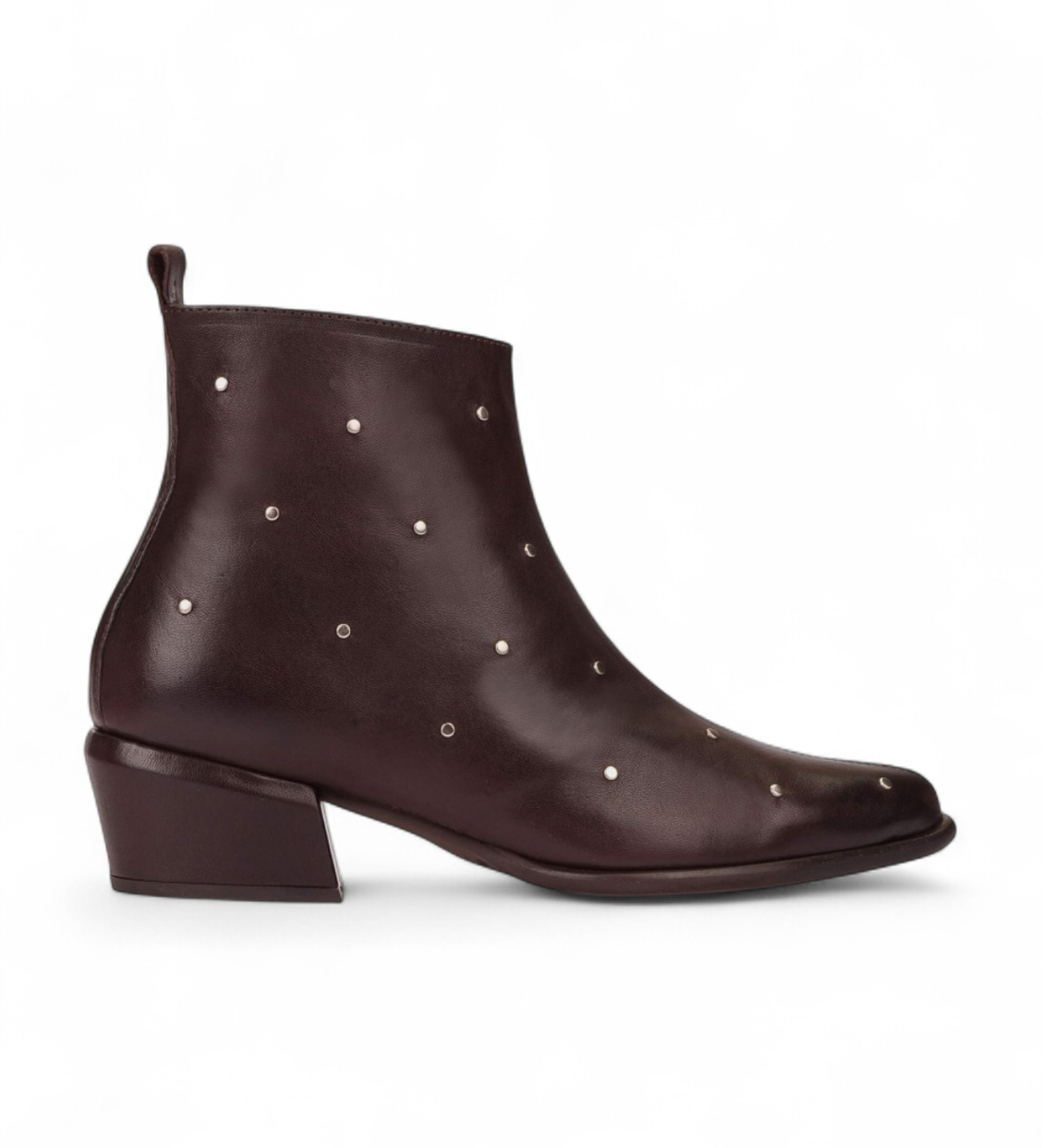 Wonders für Damen. D-2002 Fei 02 Stiefeletten aus Leder, braun (40), 3 bis 5 cm, Reißverschluss, Lässig