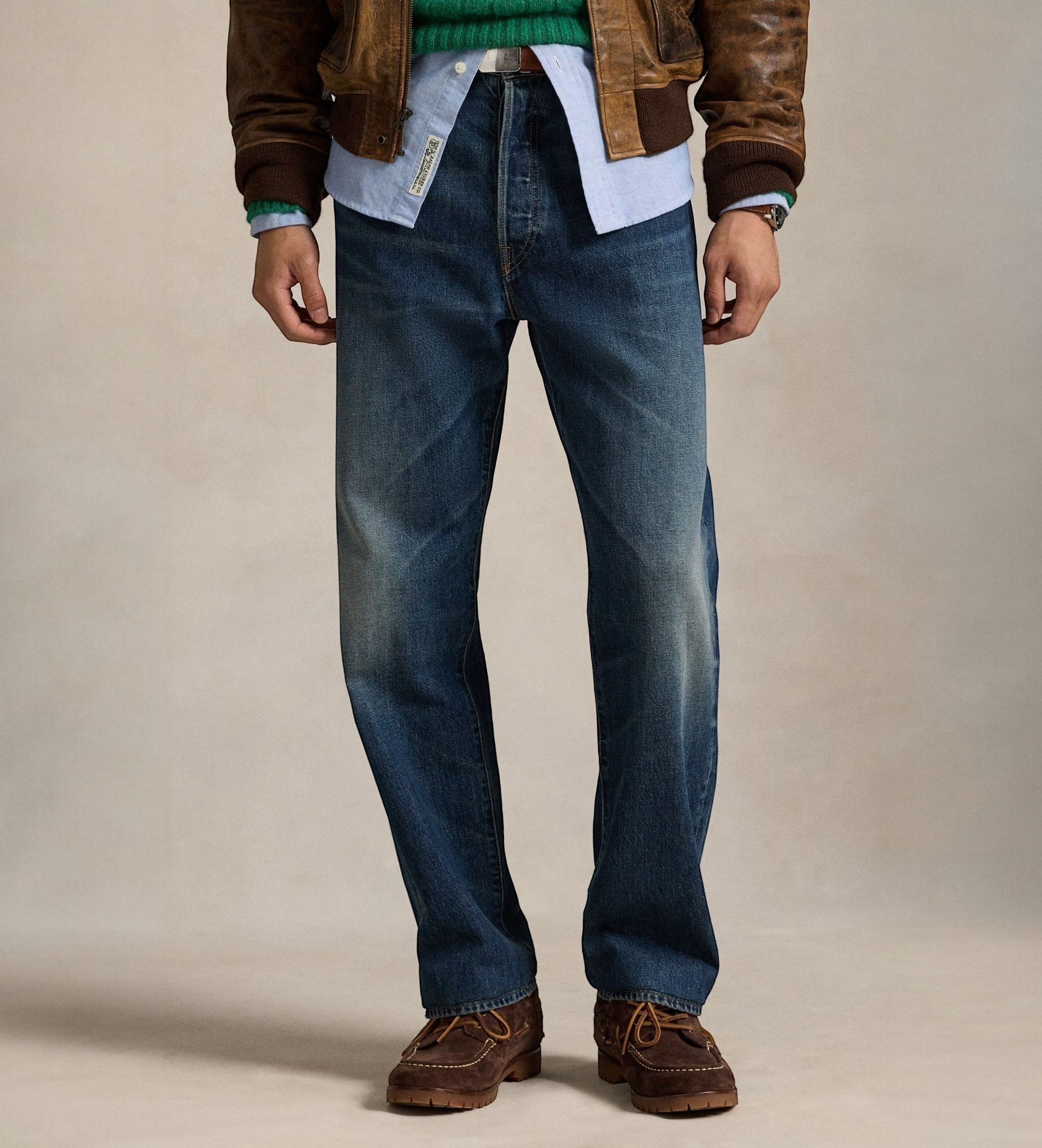 Polo Ralph Lauren für Herren. 710979402001 Heritage Straight Jeans blau (36/32), Lässig, Baumwolle, Denim