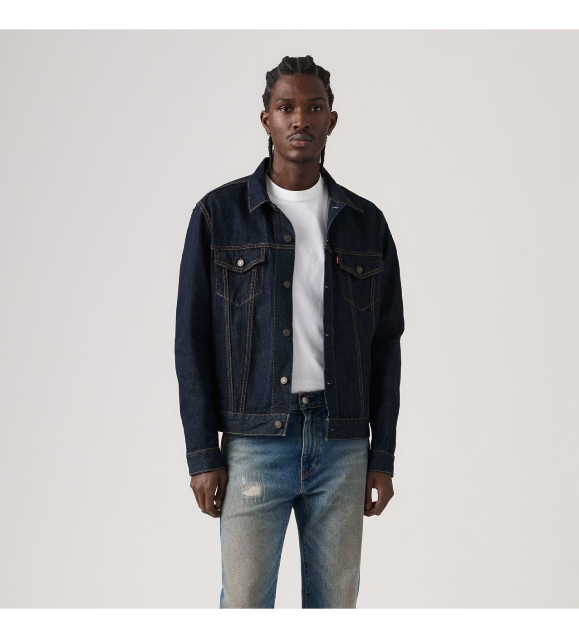 Levi's für Herren. 72334-0791 Trucket-Jacke navy (S), Lässig, Baumwolle, Denim, Marine