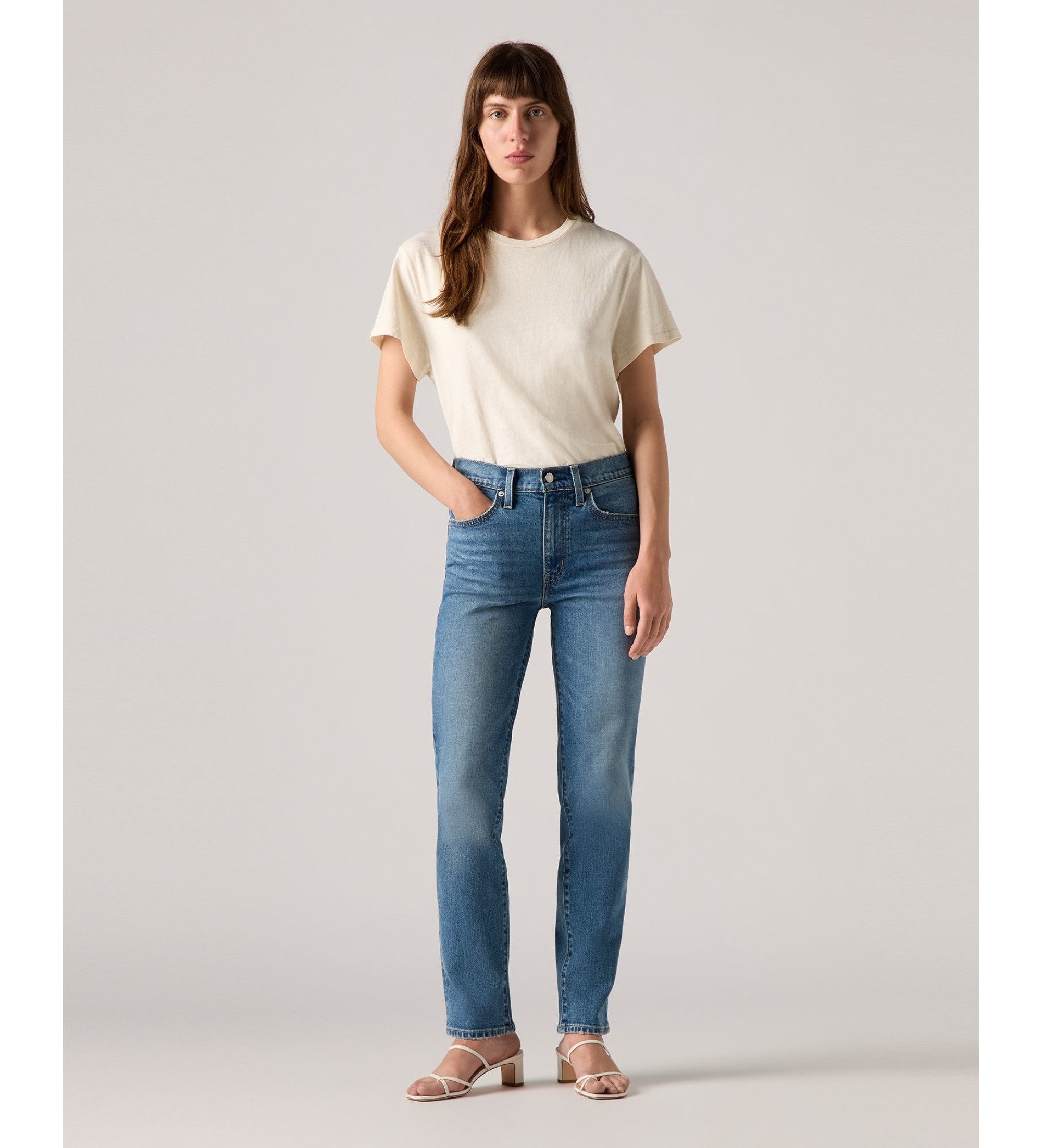 Levi's für Damen. 18883-0385 Jeans 724 High Rise Straight blau (28/32), Lässig, Baumwolle, Denim