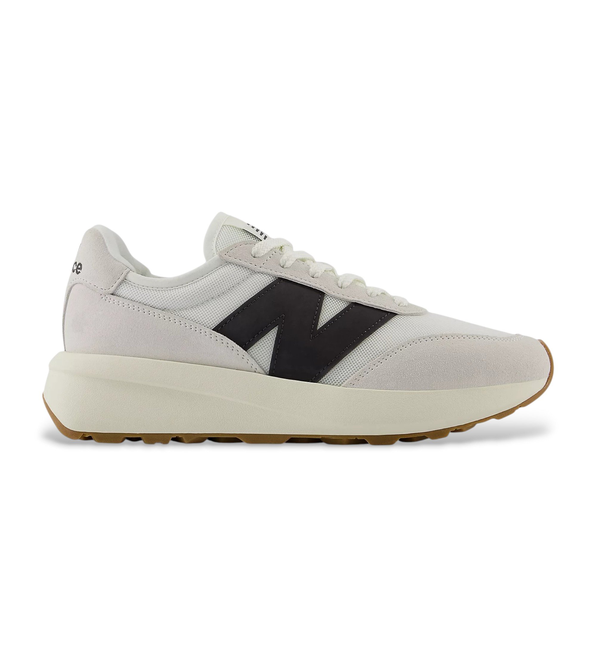 New Balance Unisex. U370V1 Leder Sneakers 370 weiß (43), 1 bis 3 cm, Schnürsenkel, Lässig