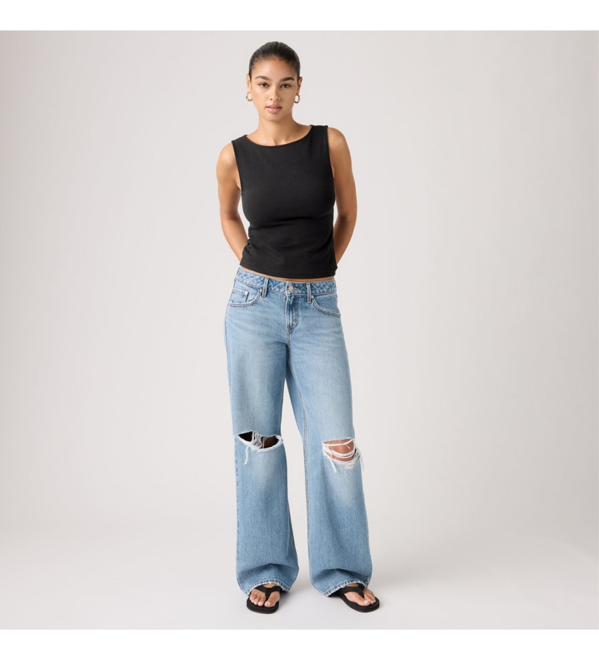 Levi's für Damen. A5566-0044 Jeans low loose blau (29/32), Lässig, Baumwolle, Denim
