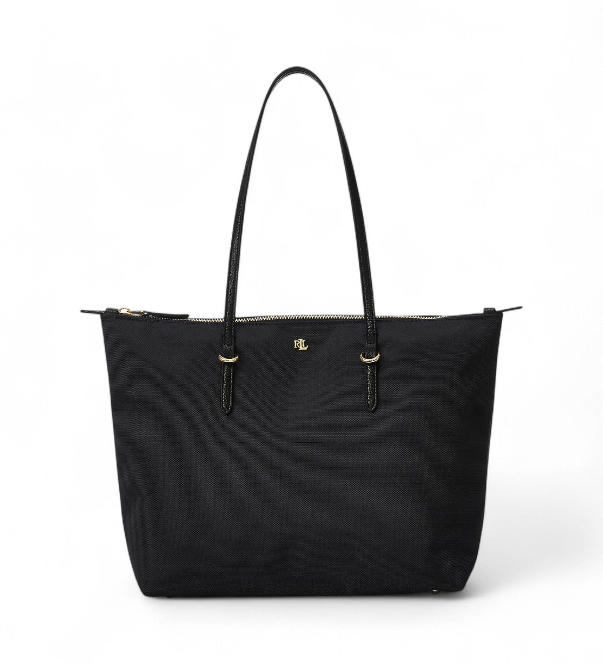 Lauren Ralph Lauren für Damen. 431916737002 Keaton mittelgroße Tragetasche schwarz (OSFA), Lässig, Nylon