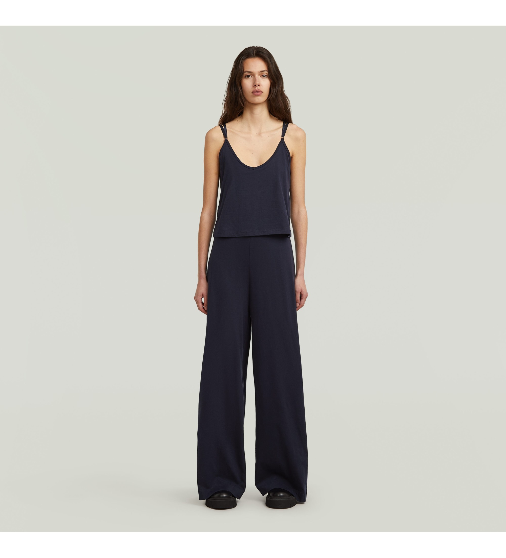 G-Star für Damen. D27874-D609-3873 Jumpsuit Spaghetti Strap Lose schwarz (S), Lässig, Ärmellos / Hosenträger, Bio-Baumwolle, Nachhaltig