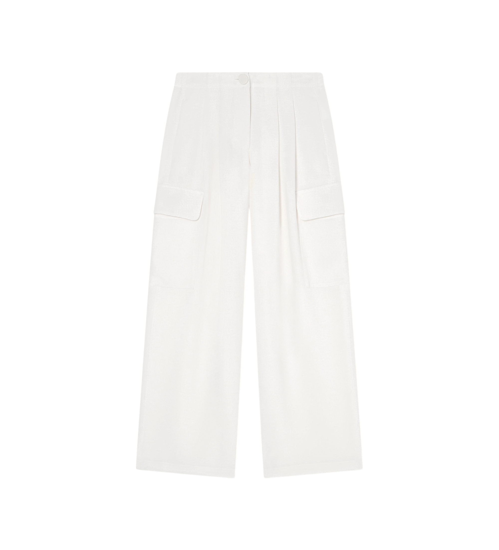 A|X Armani Exchange für Damen. XW001937AF21556U1003 Weite Cargohose weiß (S), Lässig, Polyester