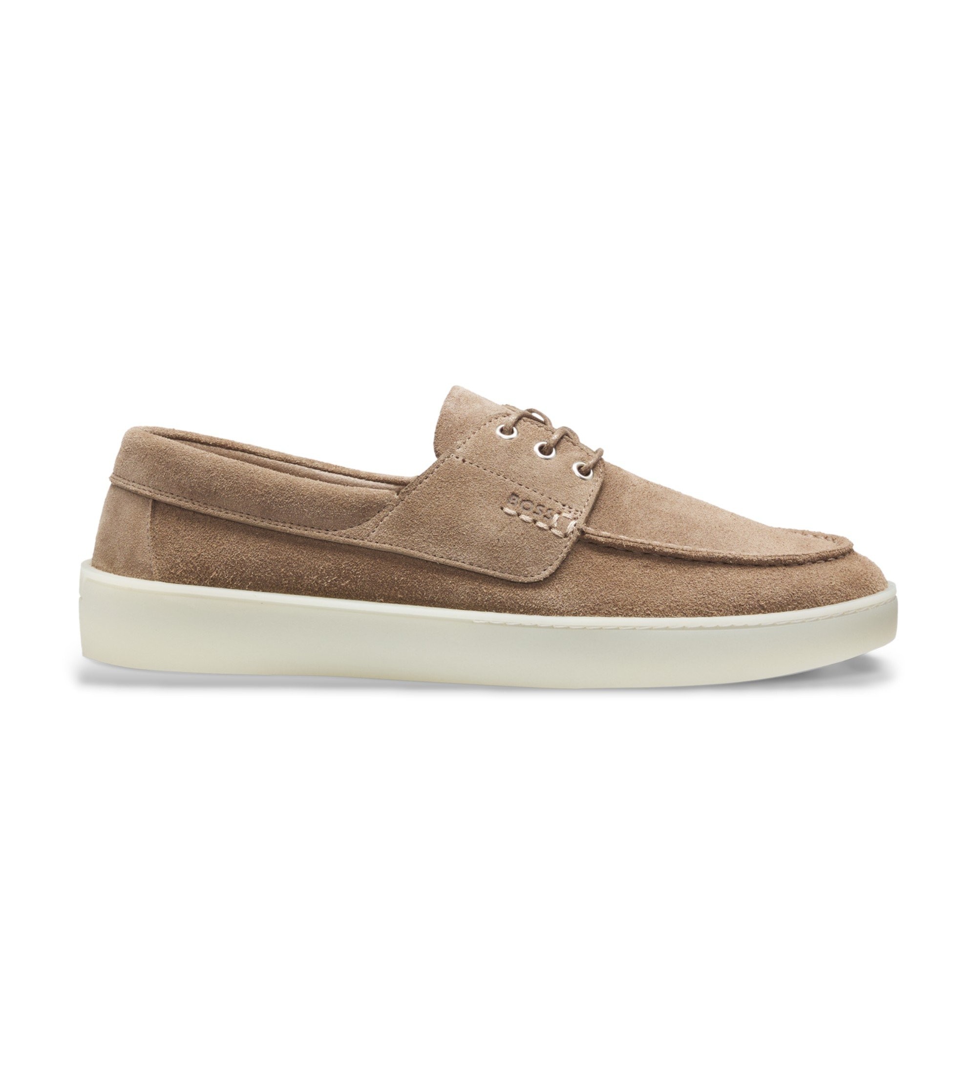 BOSS für Herren. 50557725 Beige Randal Leder Mokassins (43), Wohnung, Schnürsenkel, Lässig
