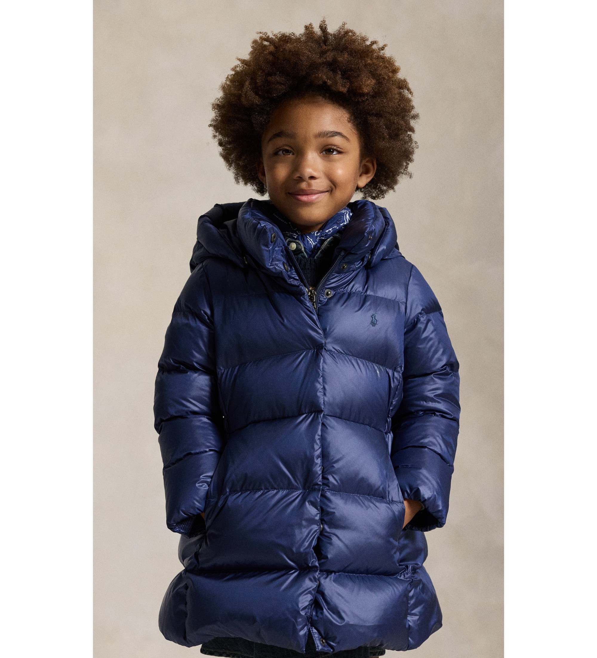 Polo Ralph Lauren für Mädchen. 312970094003 Lange Daunenjacke mit Kapuze marineblau (6.5años= 124/128cm), Lässig, Nylon, Kinderbekleidung