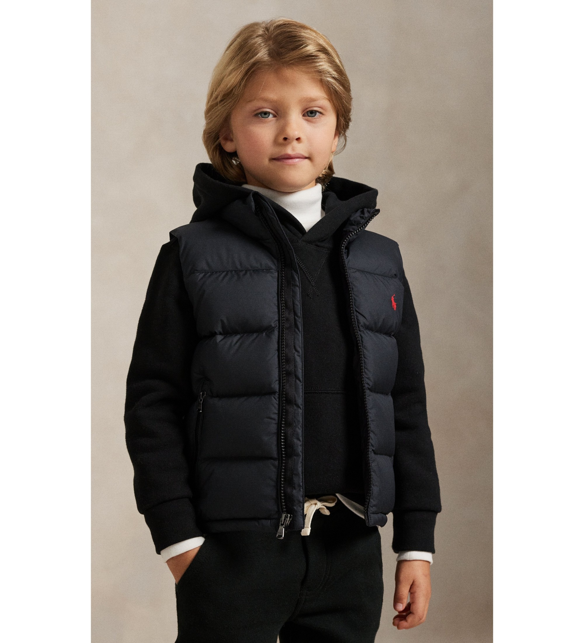 Polo Ralph Lauren für Jungen. 322969863001 Gorham Daunenweste schwarz (2), Lässig, Polyester, Kinderbekleidung
