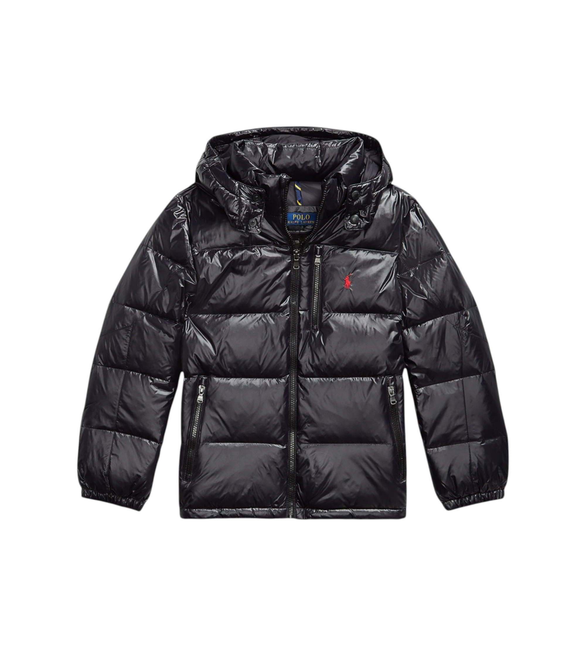 Polo Ralph Lauren für Jungen. 323978459001 Glänzende Daunenjacke Gorham in Schwarz ((S) 6/7Años= 136/138cm), Lässig, Polyester, Kinderbeklei