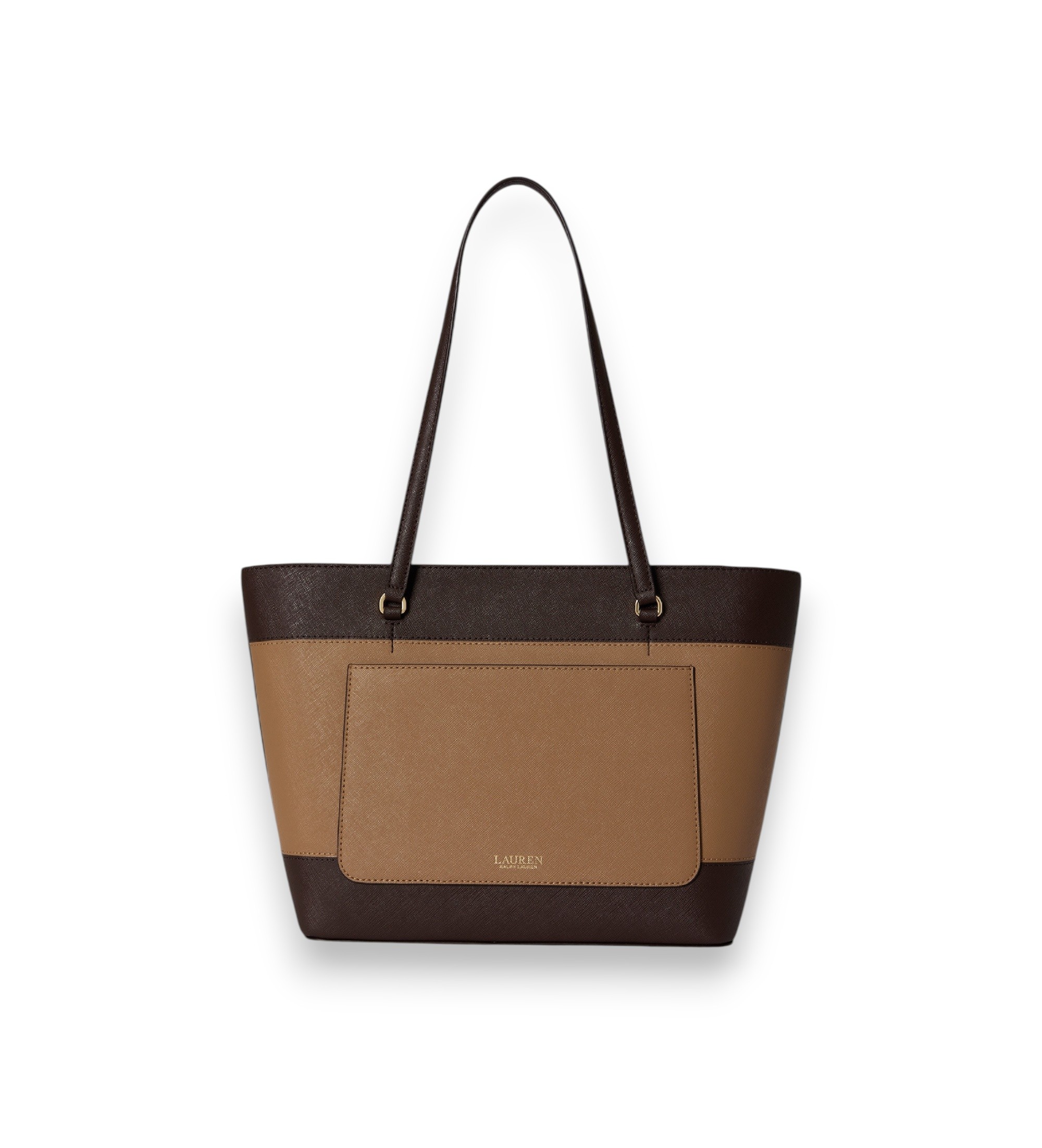 Lauren Ralph Lauren für Damen. 431934895010 Mittelgroße Tote-Bag Karly aus Leder in Beige (OSFA), Lässig