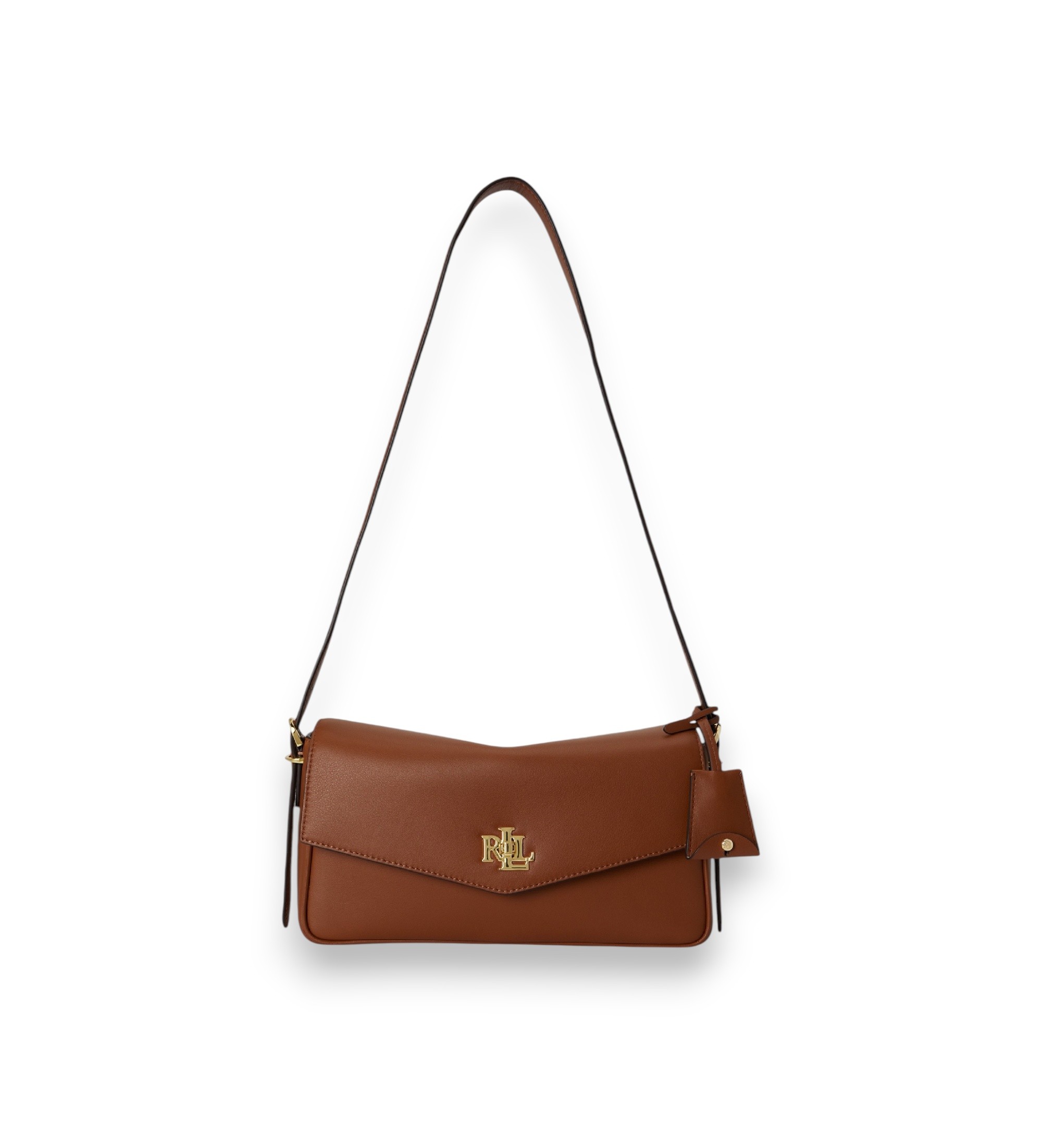 Lauren Ralph Lauren für Damen. 431P16684001 Mittelgroße Farrah-Tasche aus braunem Nappaleder (OSFA), Beige, Lässig