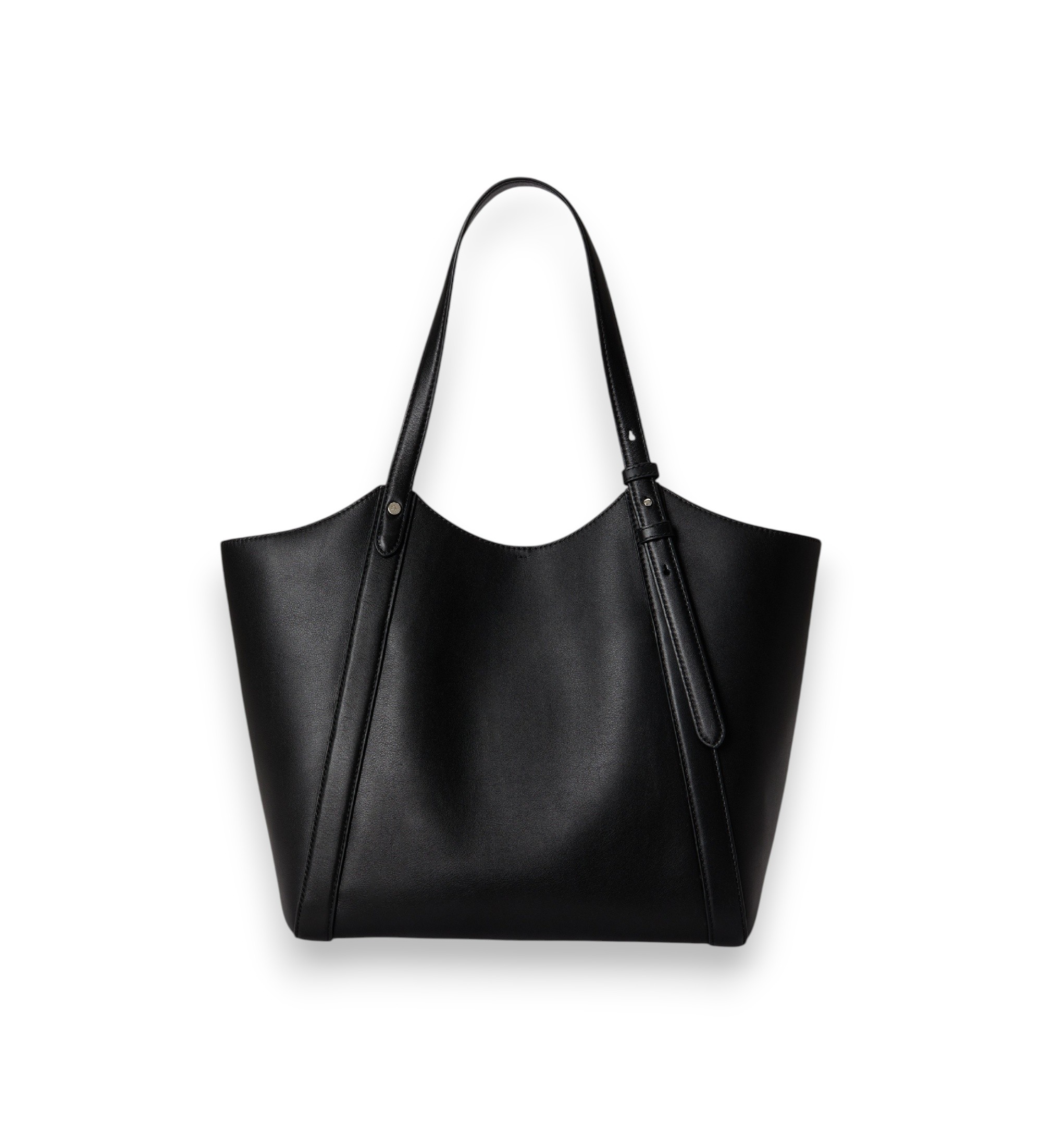 Lauren Ralph Lauren für Damen. 431P18709003 Große Tasha Tote-Tasche aus schwarzem Nappaleder (OSFA), Lässig