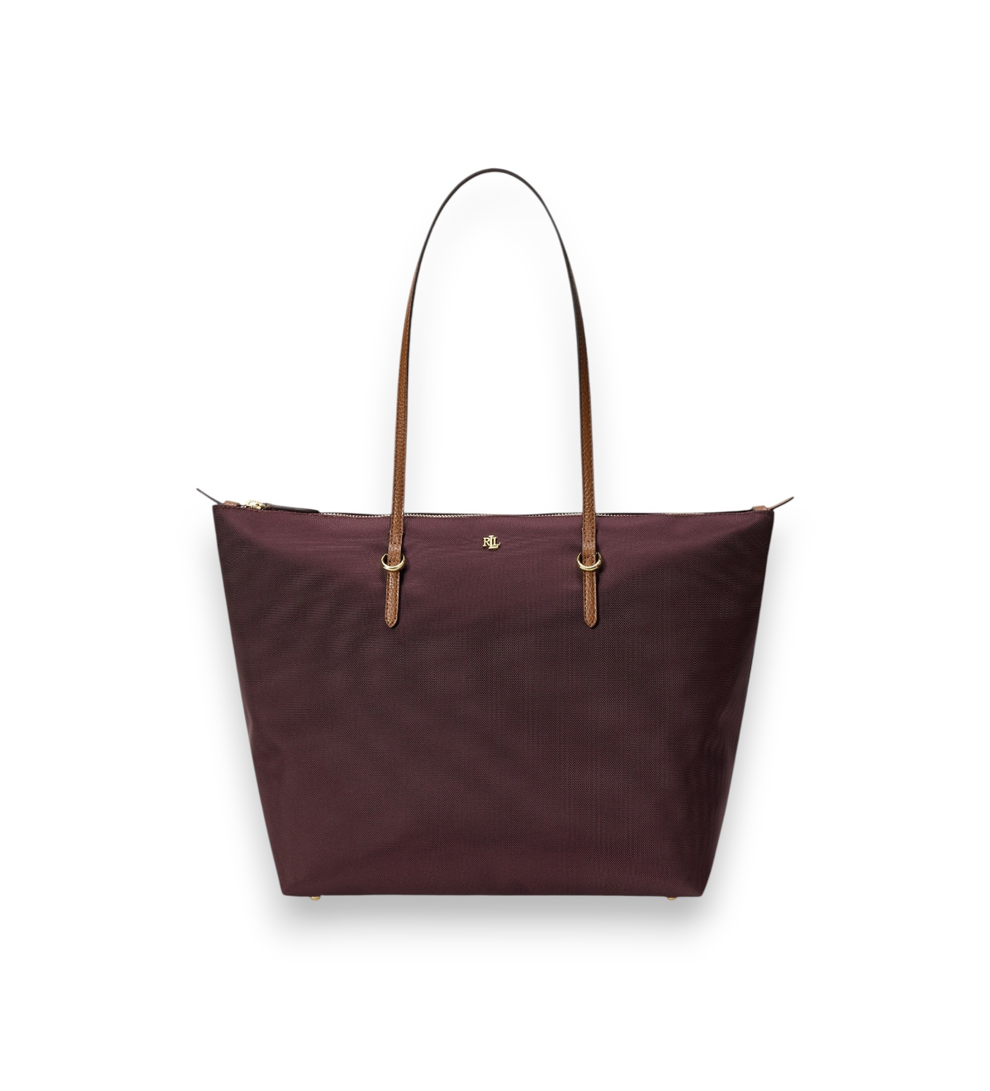 Lauren Ralph Lauren für Damen. 431950007018 Große Keaton-Tote-Bag aus Nylon in Granatrot (OSFA), Lässig, Kastanienbraun