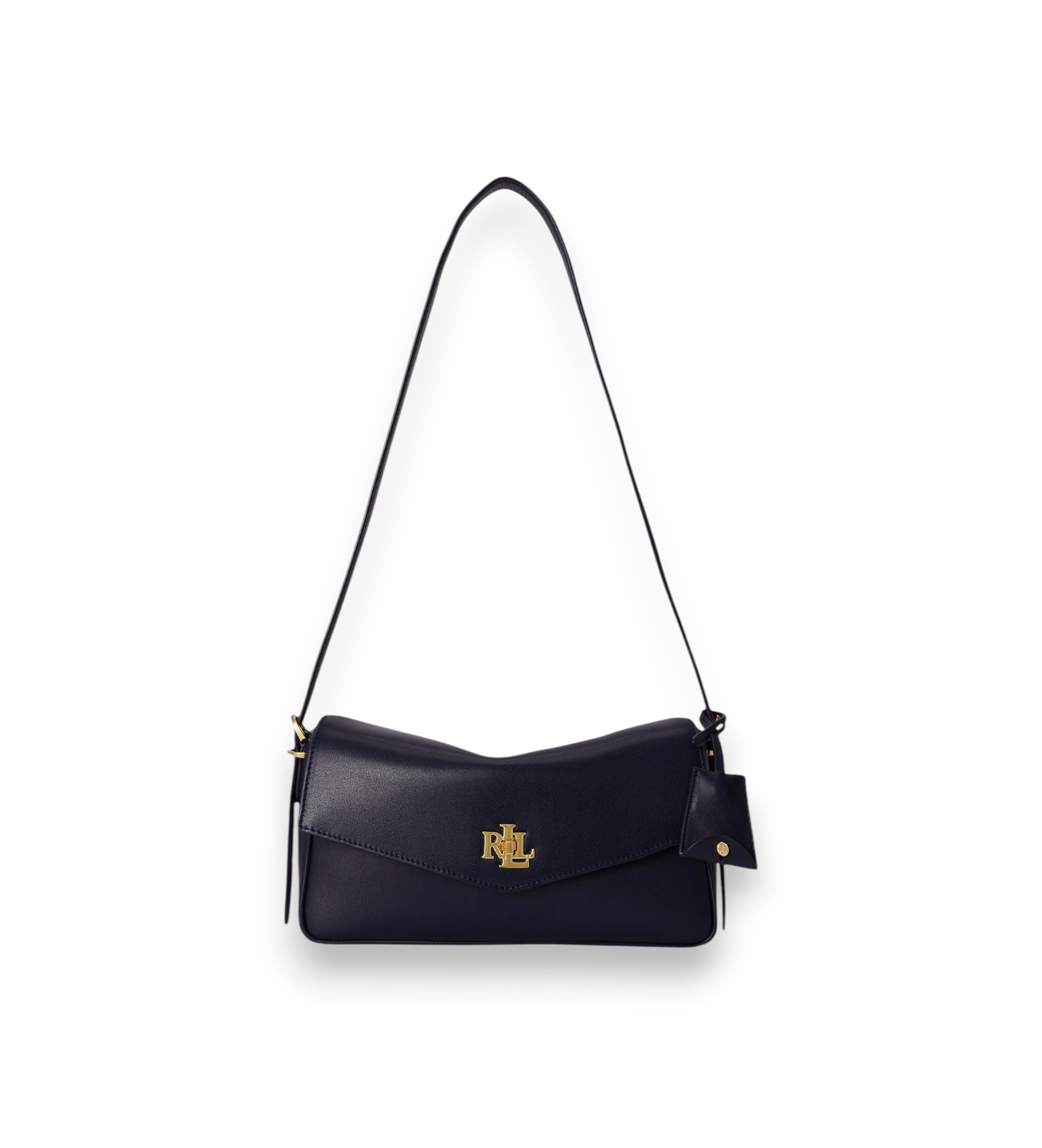 Lauren Ralph Lauren für Damen. 431P16684005 Mittelgroße Farrah-Tasche aus marineblauem Nappaleder (OSFA), Lässig