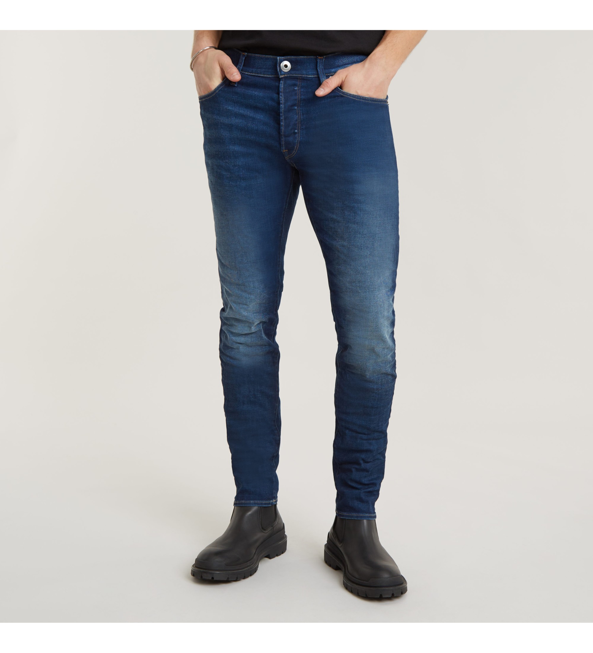 G-Star für Herren. 51001-A088-A888 Jeans 3301 Slim blau (38/38), Lässig, Baumwolle, Denim