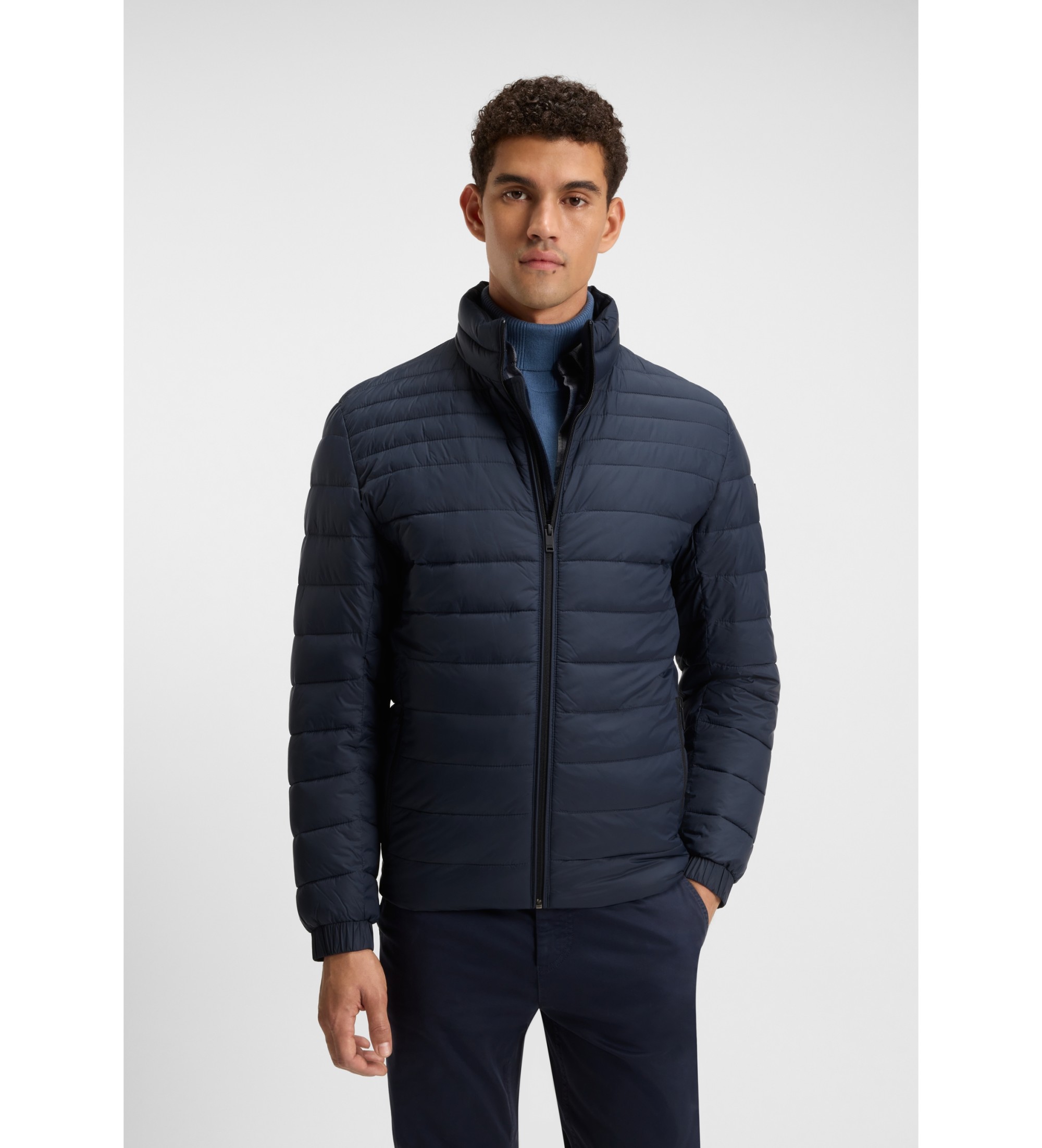 BOSS für Herren. 50549252 Jacke Oden2 navy (48), Lässig, Polyester, Marine