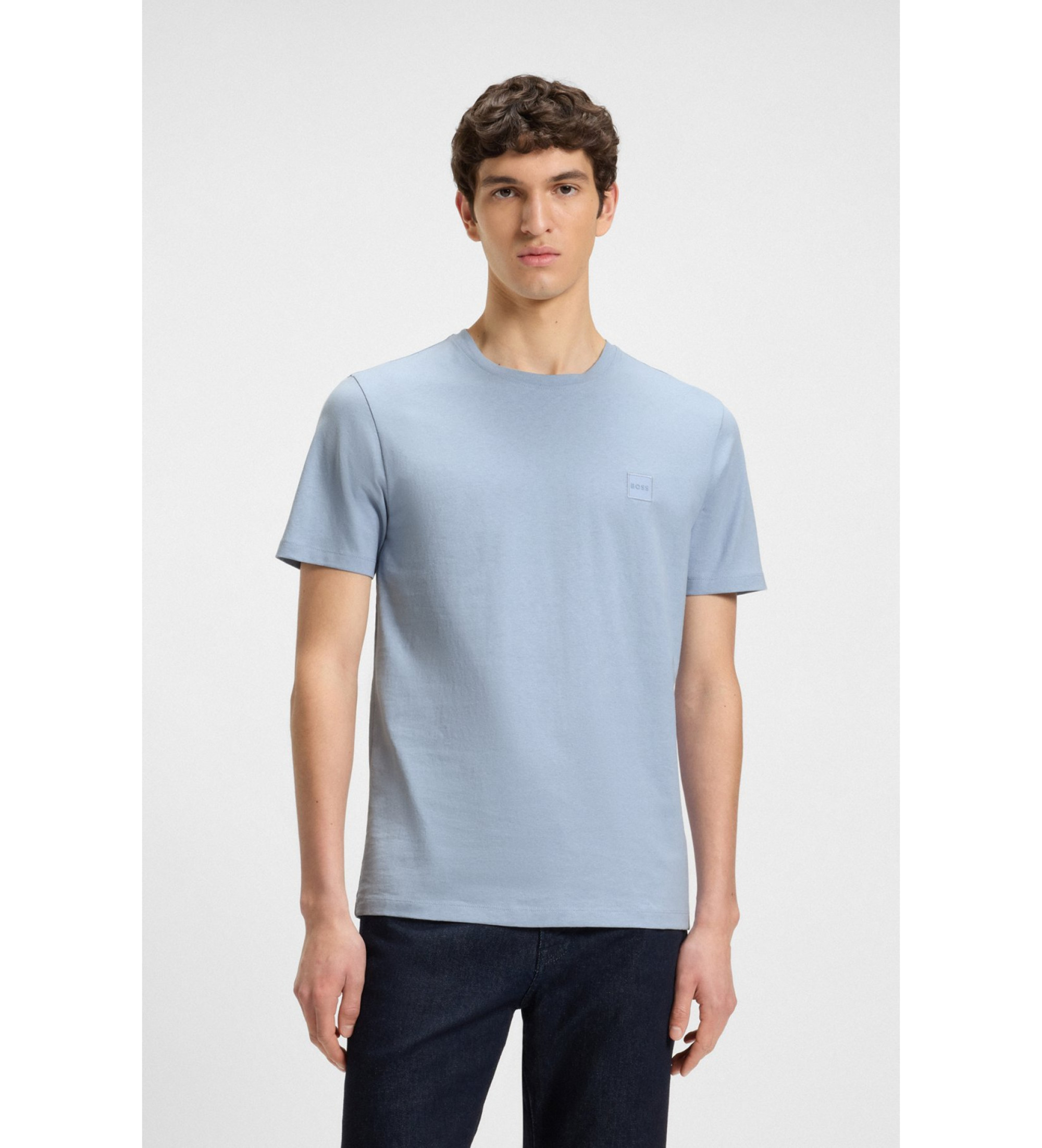 BOSS für Herren. 50508584 Tales T-shirt hellblau (S), Lässig, Baumwolle, Kurzarm