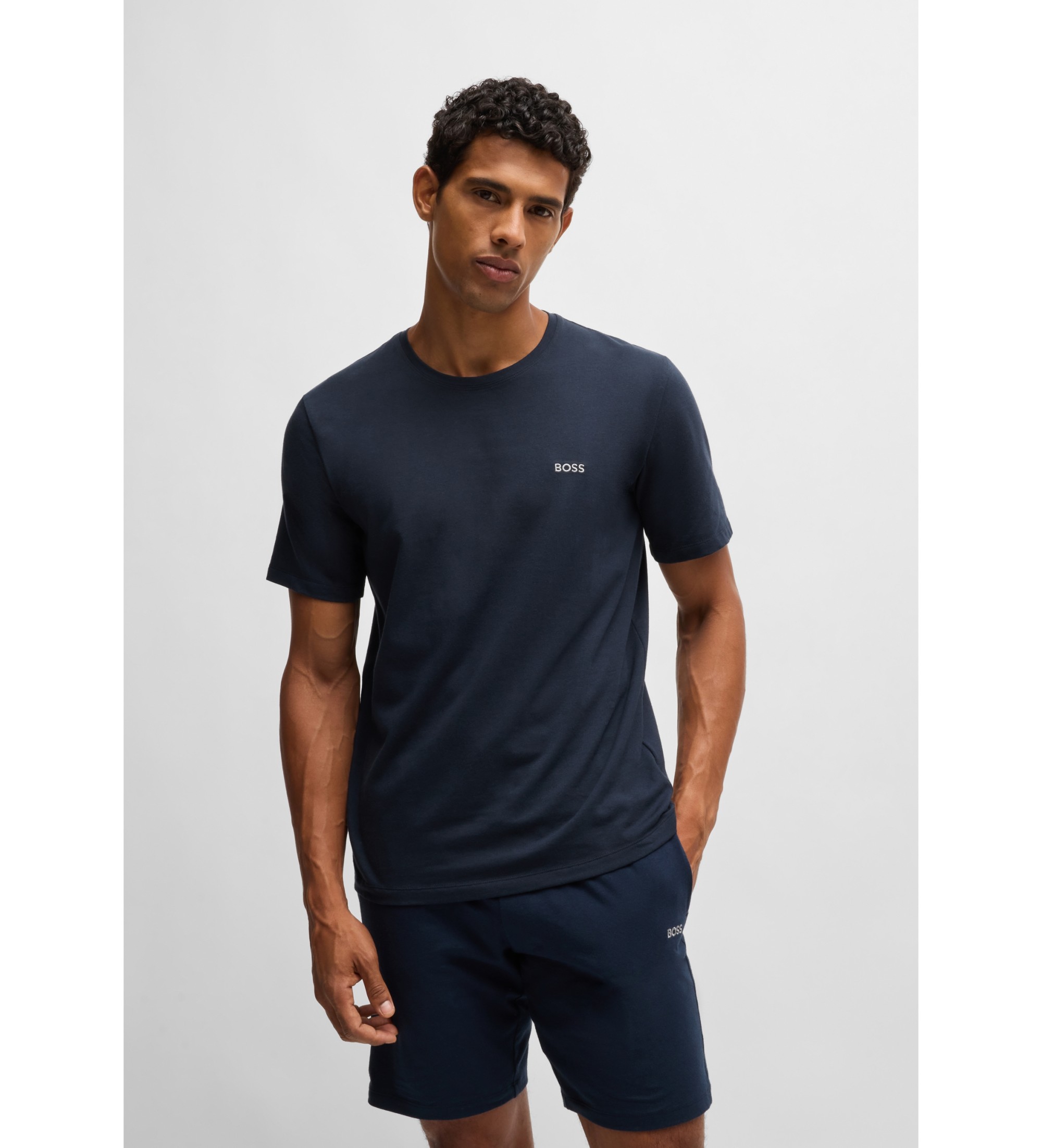 BOSS für Herren. 50515391 T-Shirt Mix&Match marineblau (L), Heimtextilien, Baumwolle, Kurzarm