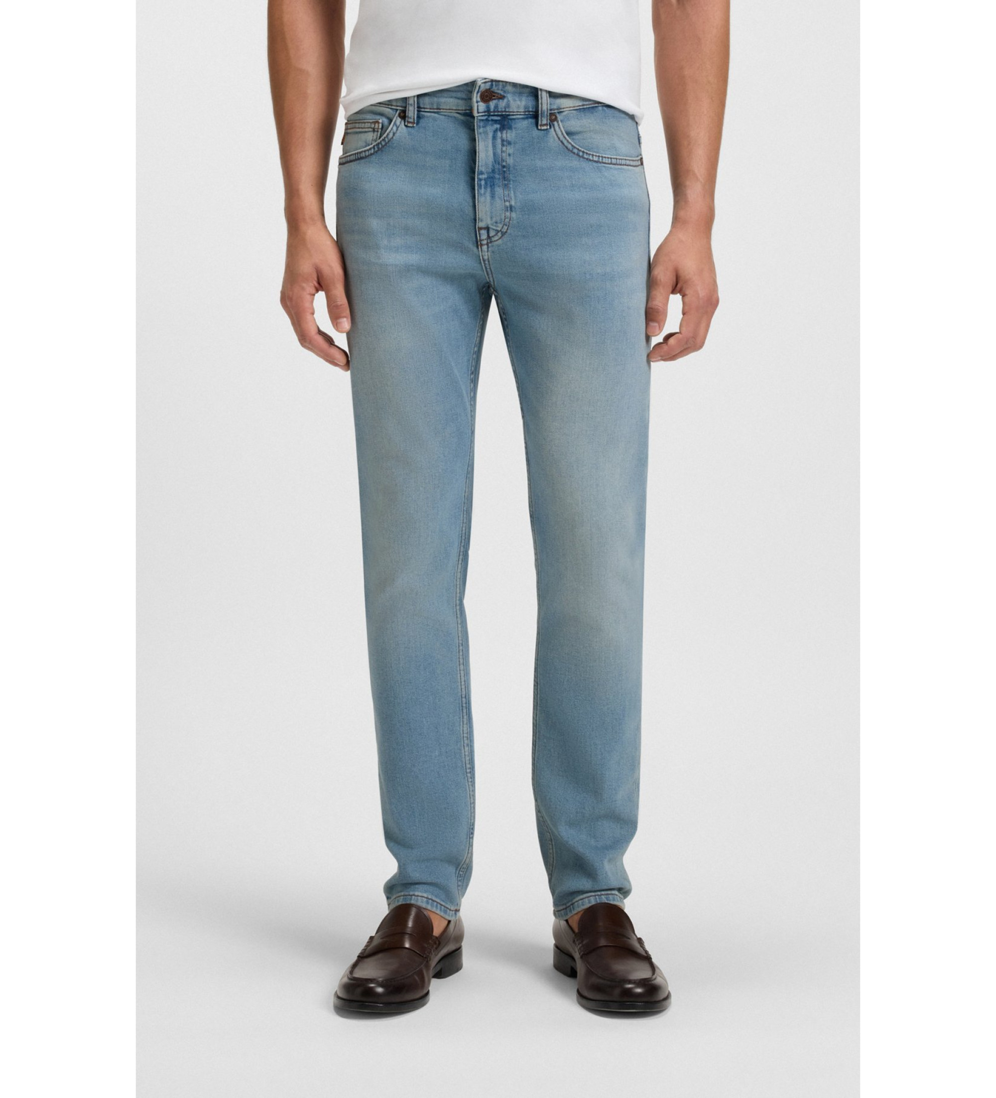 BOSS für Herren. 50524029 Blaue Delaware-Jeans (32/32), Lässig, Baumwolle, Denim