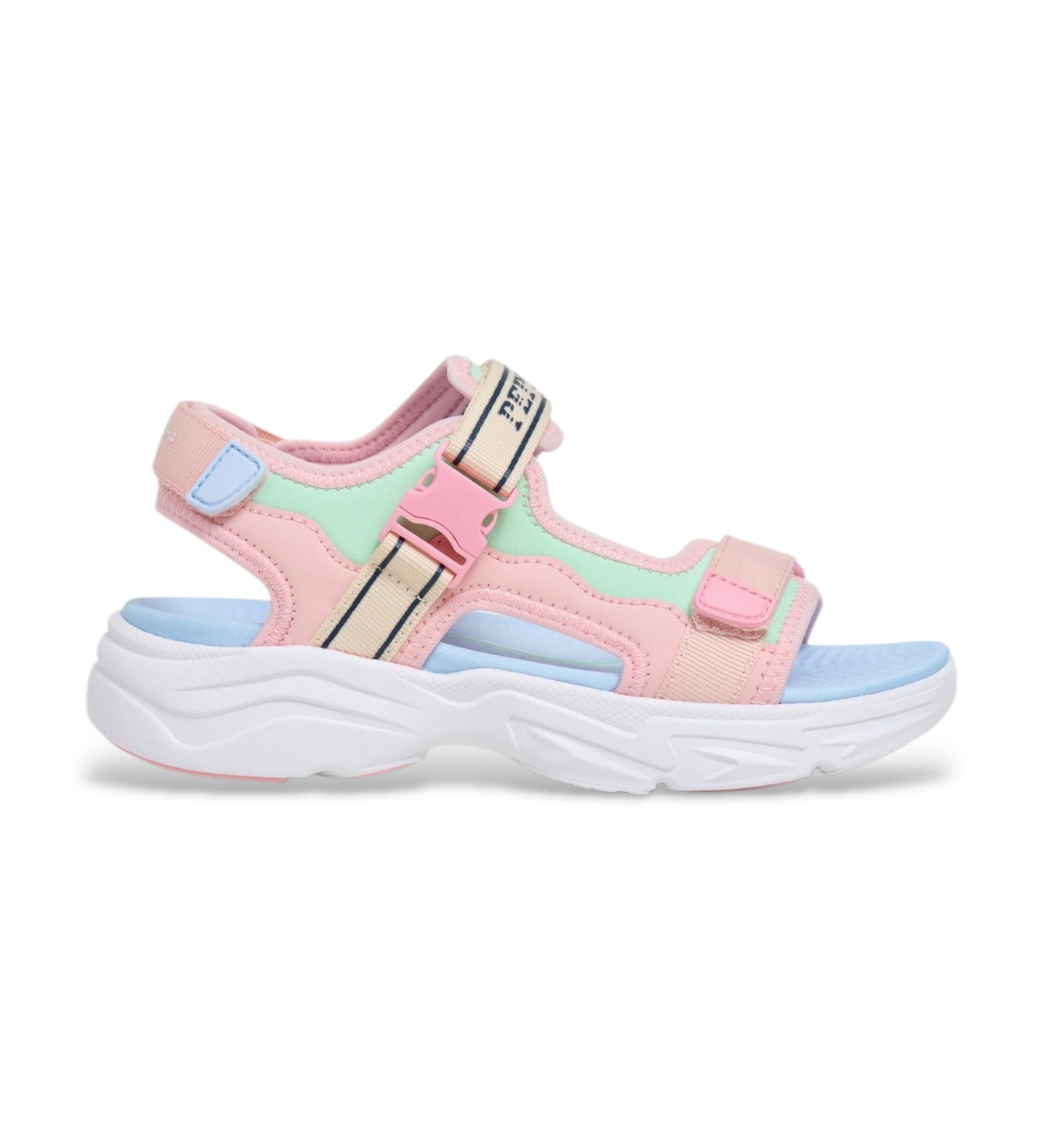Pepe Jeans für Frauen/Mädchen. PGS900001 Blaire One Sandalen rosa (36), Stoff, Wohnung, Klettverschluss, Lässig, Kinderbekleidung
