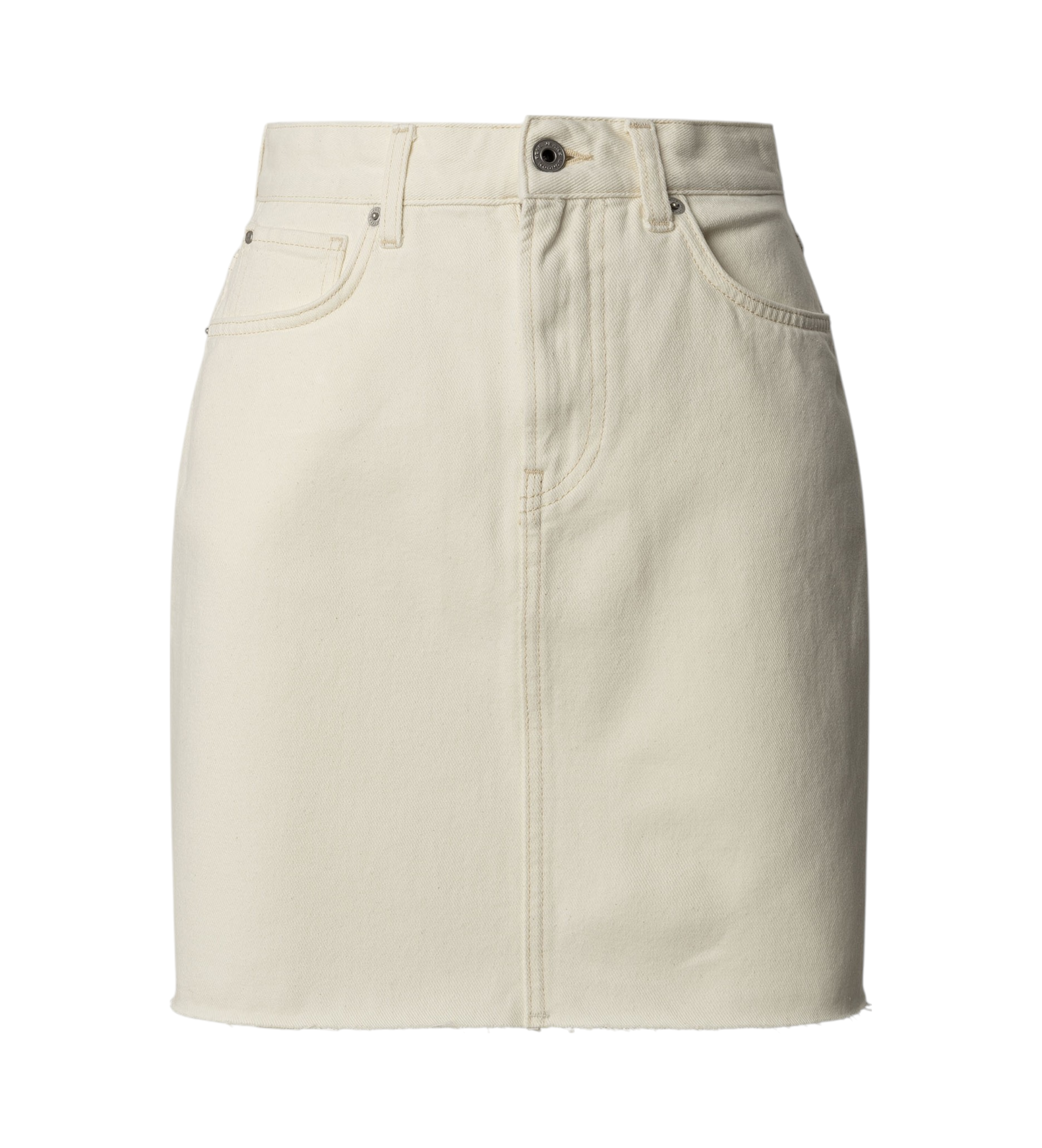 Pepe Jeans für Damen. PL901221TB7 Rock W11 Mini, Ecru (S), Weiß, Lässig, Baumwolle, Nachhaltig