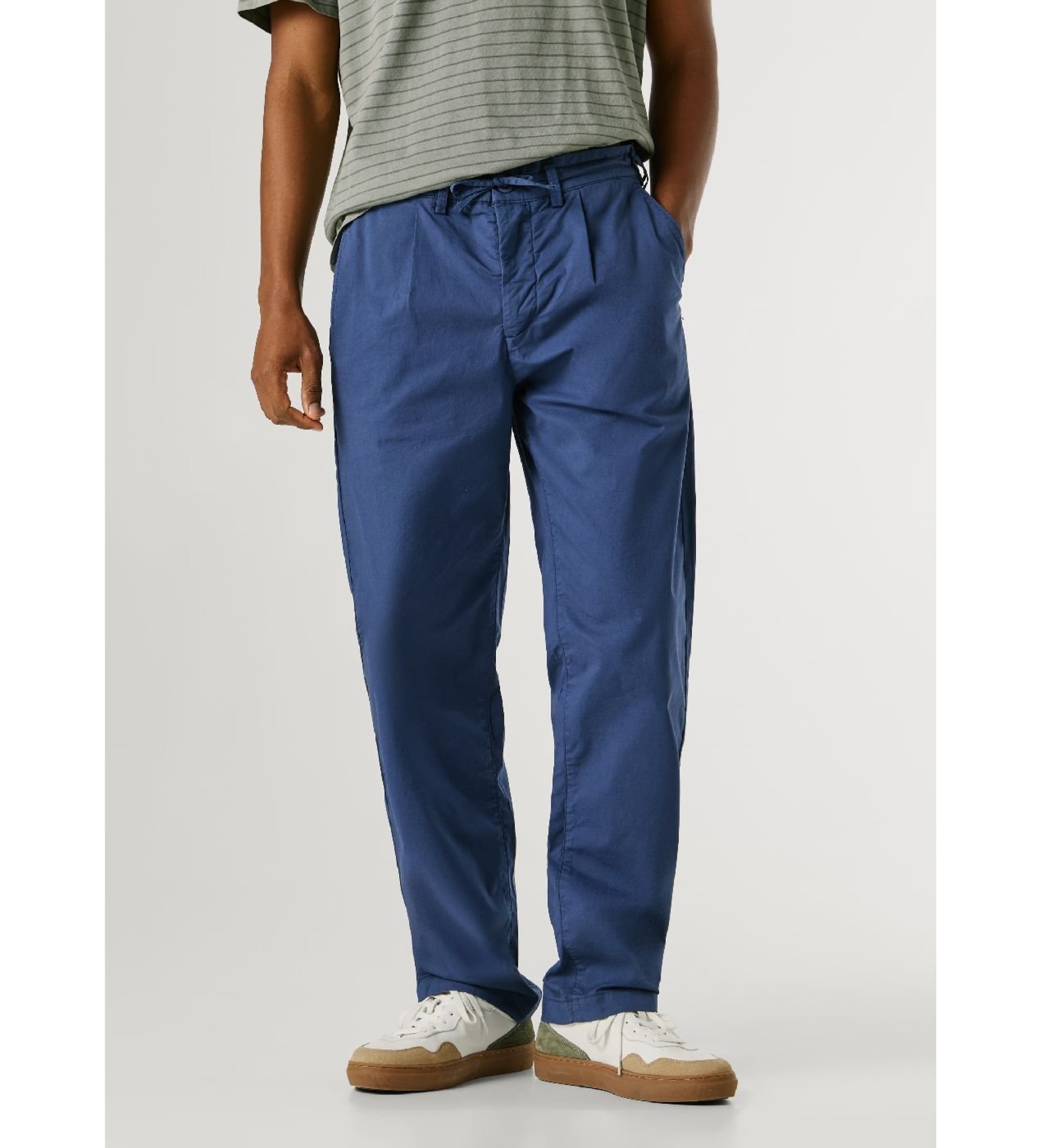 Pepe Jeans für Herren. PM2100076 Blaue Hose im Relaxed-Loose-Schnitt aus Popeline (29), Lässig, Baumwolle