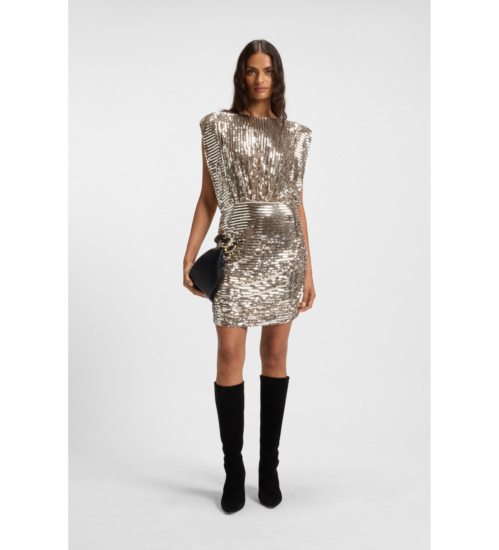 BOSS für Damen. 50548317 Goldenes Kleid von Dillana (36), Party, Polyester