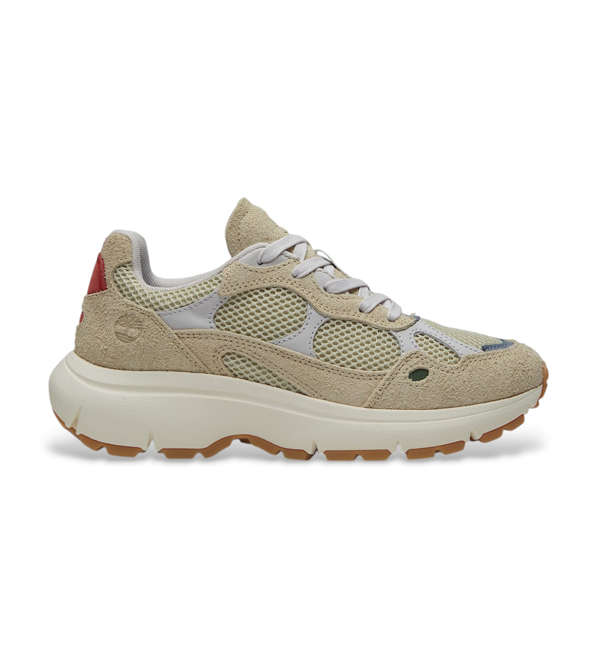 Timberland für Damen. TB0A43R8EO01 Hazel Lane-Sneaker aus beigem Leder (39 W), Wohnung, Schnürsenkel, Lässig