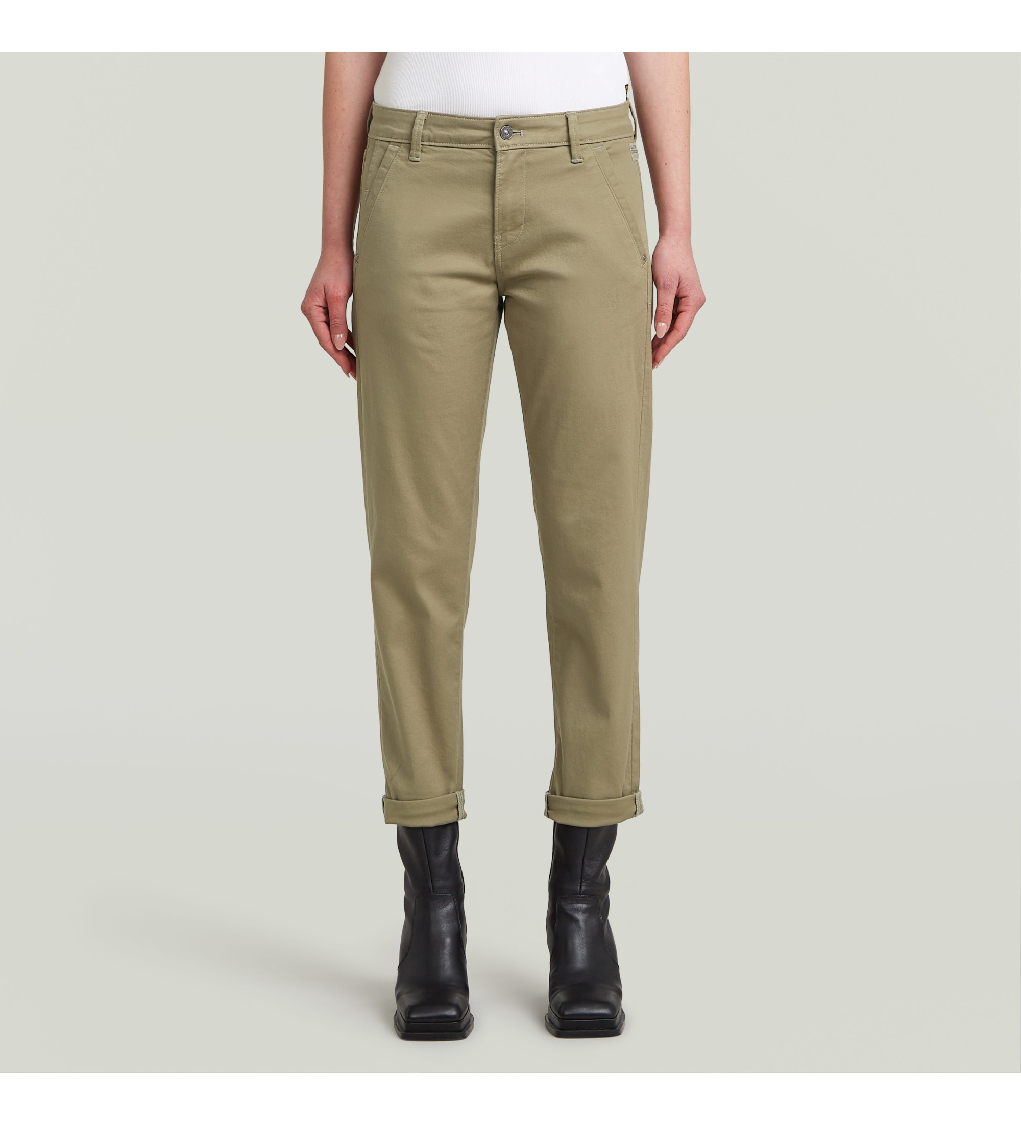 G-Star für Damen. D25257-C105-6057 Braune Kate Boyfriend-Chinos (25/32), Lässig, Bio-Baumwolle, Nachhaltig