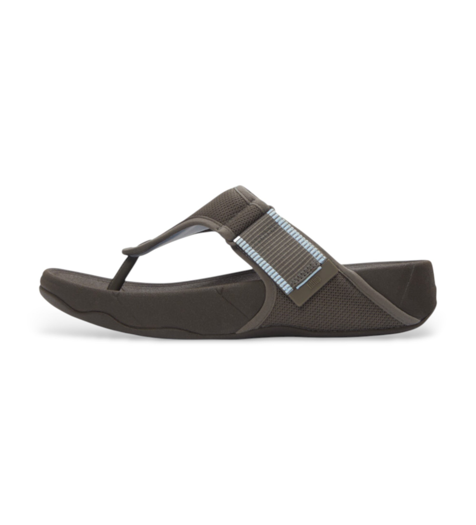 Fitflop für Herren. A6L-D73 Graugrüne Trakk-Sandalen (41), Wohnung, Klettverschluss, Lässig, Masche