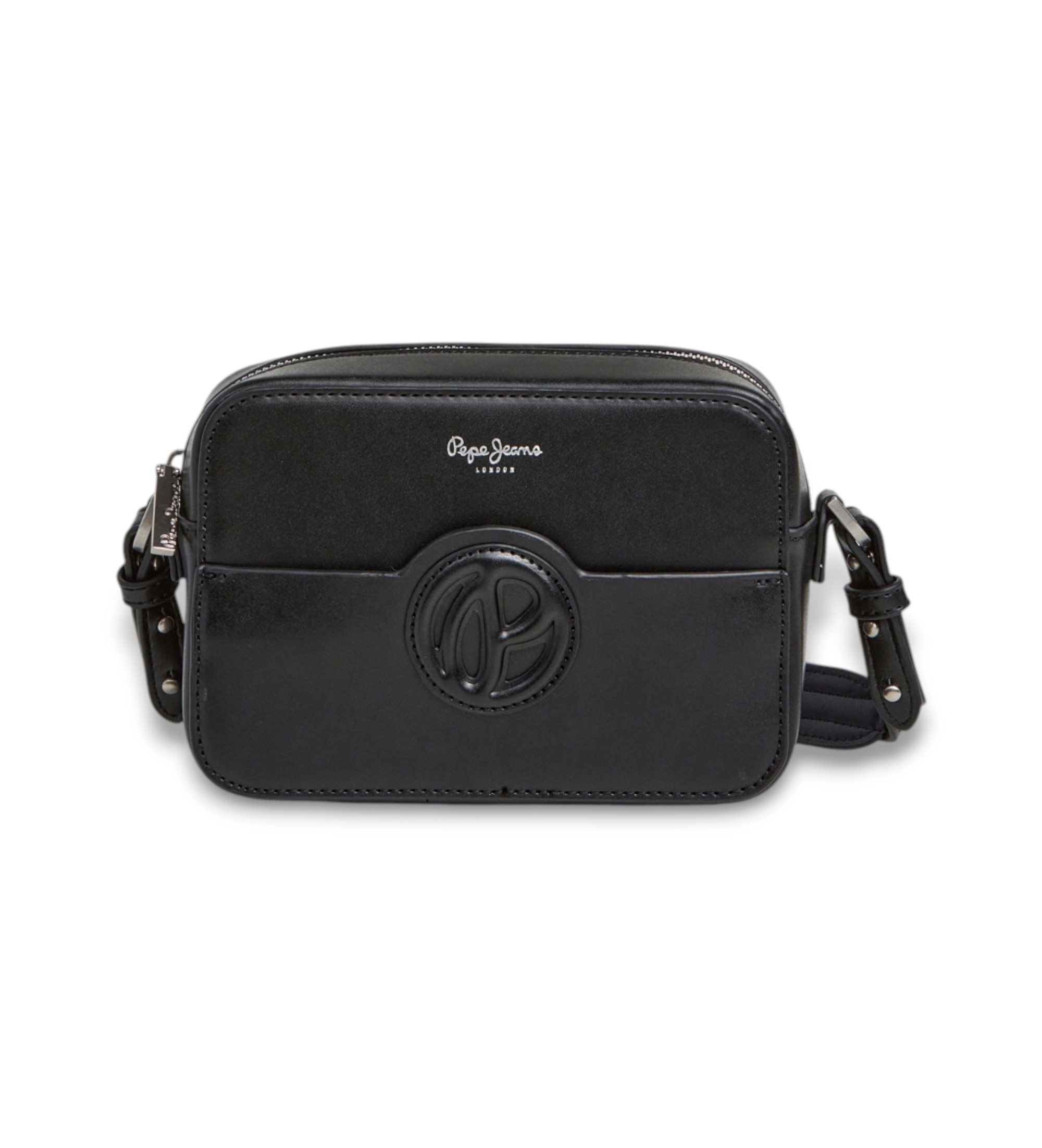 Pepe Jeans für Damen. PL031662 Umhängetasche ?Beverly?, schwarz (OSFA), Lässig, Polyurethan