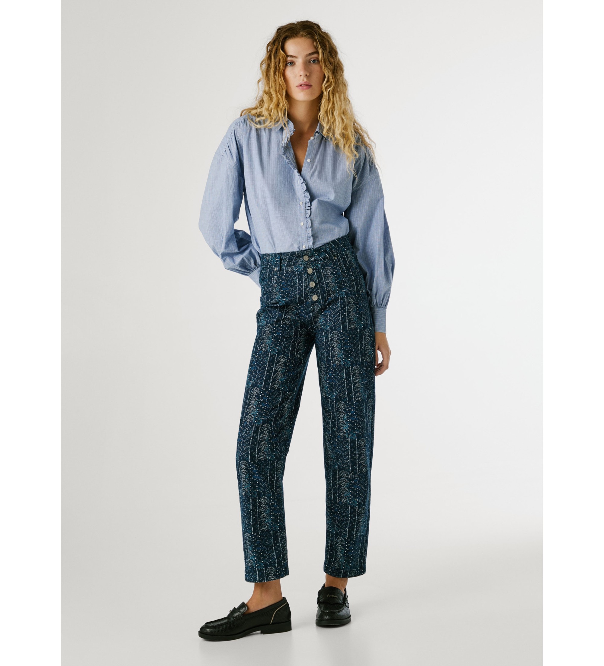 Pepe Jeans für Damen. PL2100004 Hose ?Tini? in Marineblau (M), Lässig, Baumwolle