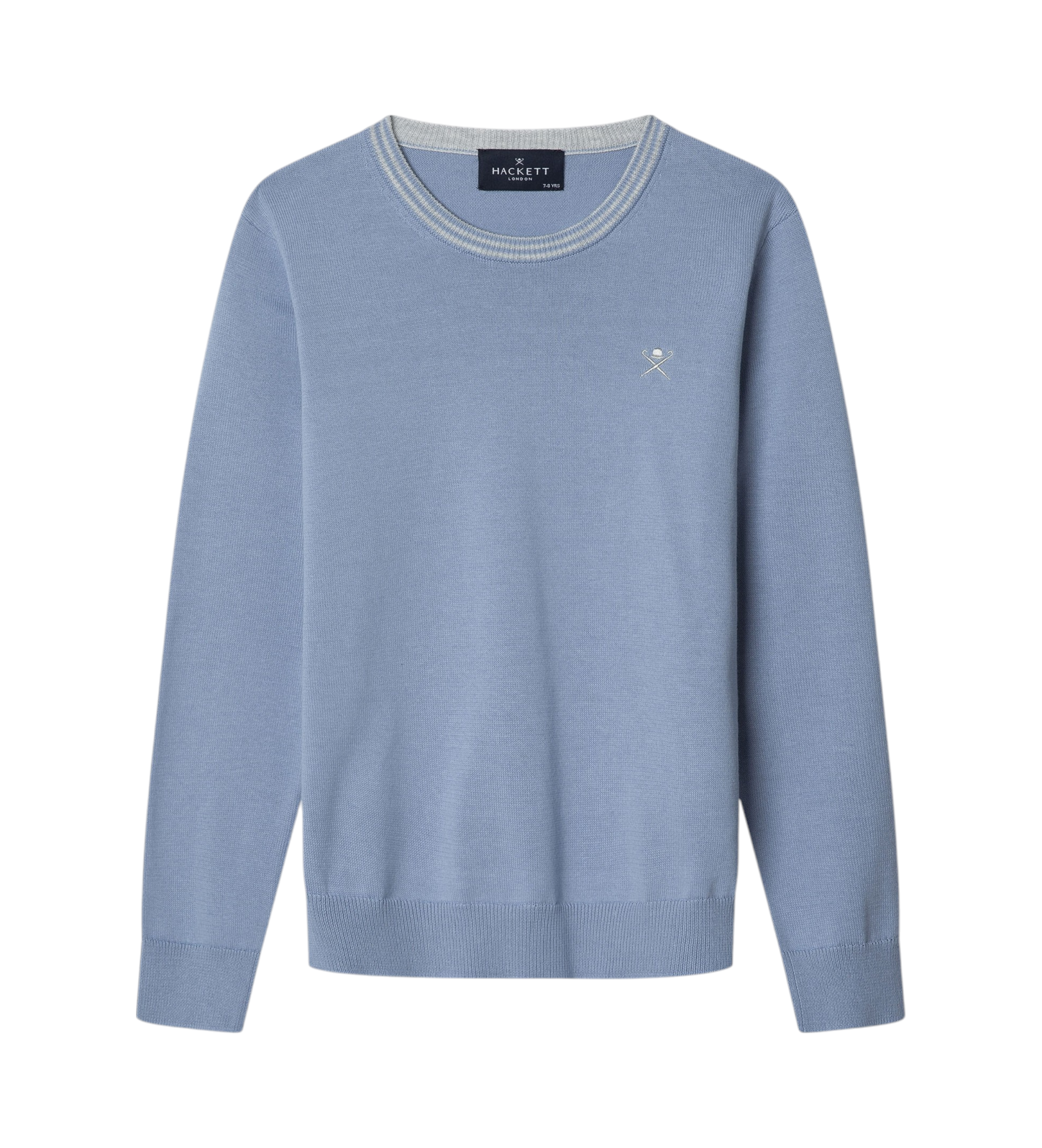 Hackett London für Jungen. HK700853 Blauer Baumwollpullover (13Años= 157cm), Lässig, Baumwolle, Kinderbekleidung