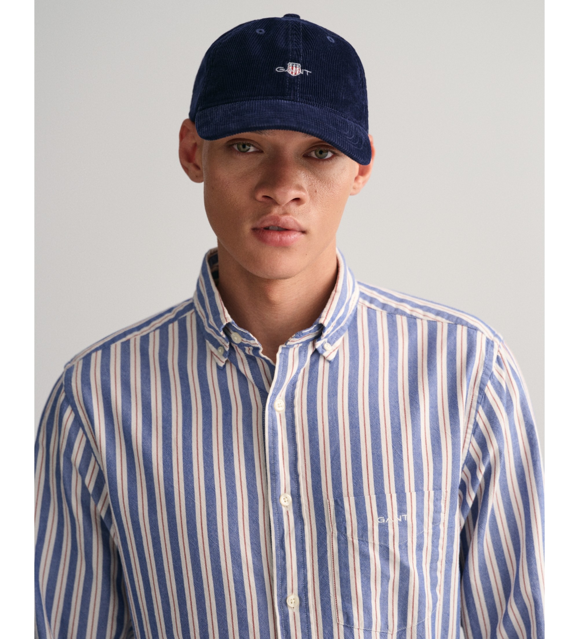 Gant für Herren. 9900213 Cordmütze marineblau (OSFA), Lässig, Baumwolle