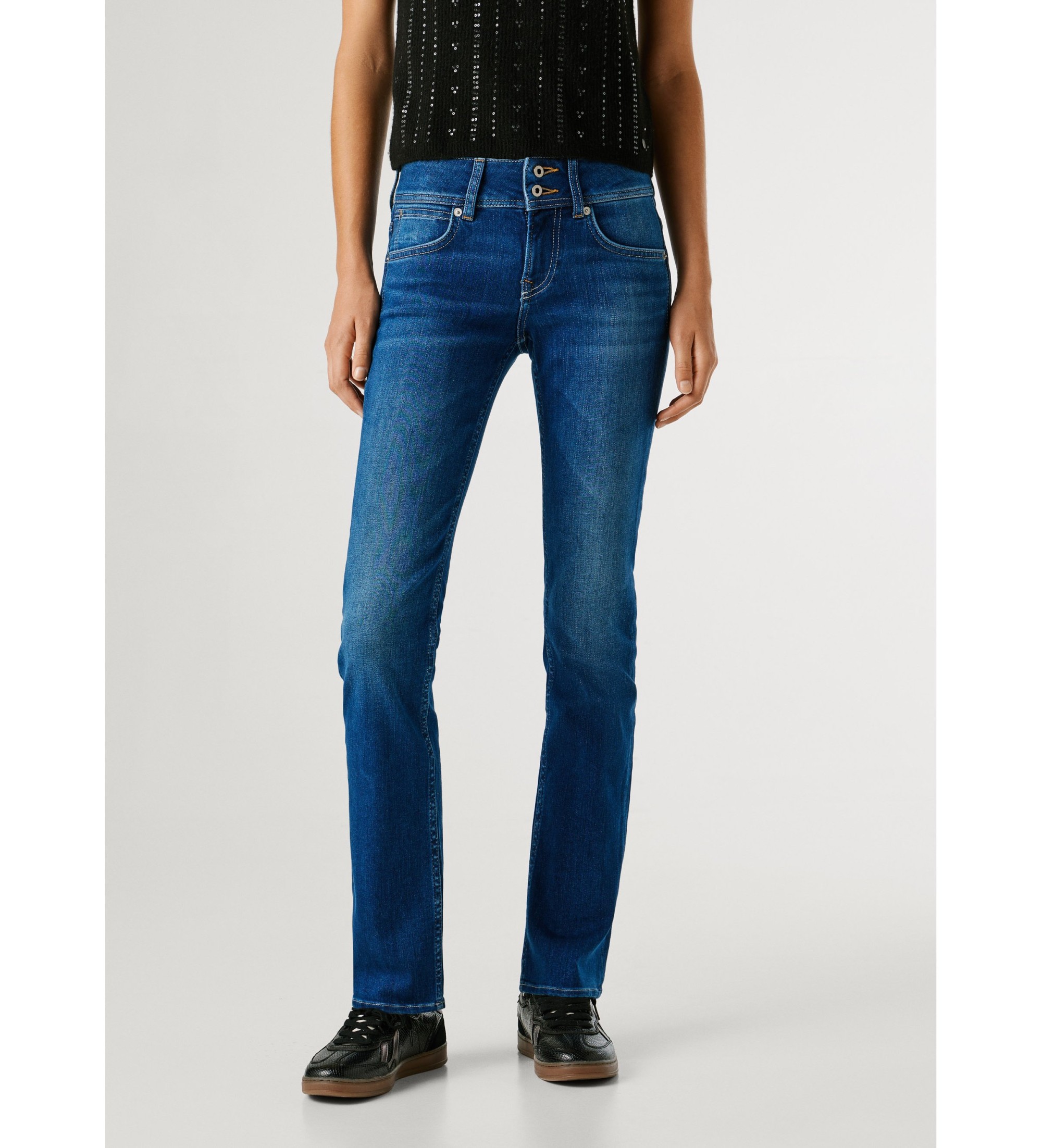 Pepe Jeans für Damen. PL20472984UA Blaue Slim-Fit-Jeans ?Venus? (28/32), Lässig, Baumwolle, Denim
