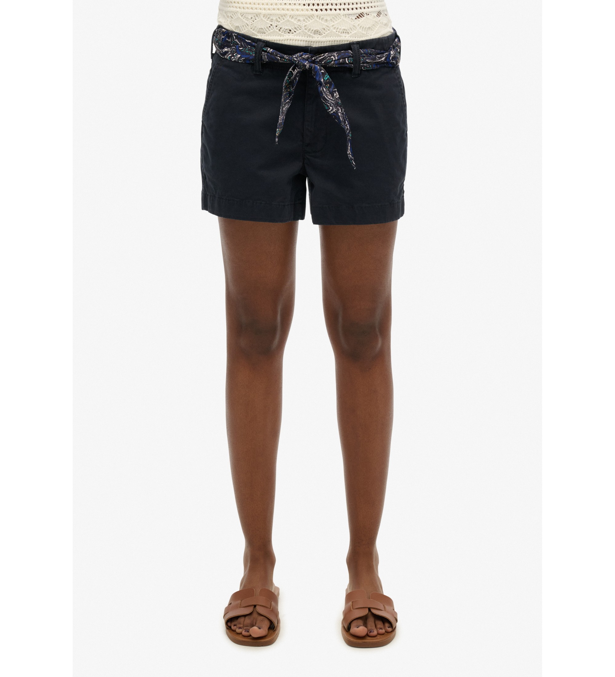 Superdry für Damen. W7110454A Chino-Shorts ?Classic? in Marineblau (XS), Lässig, Baumwolle