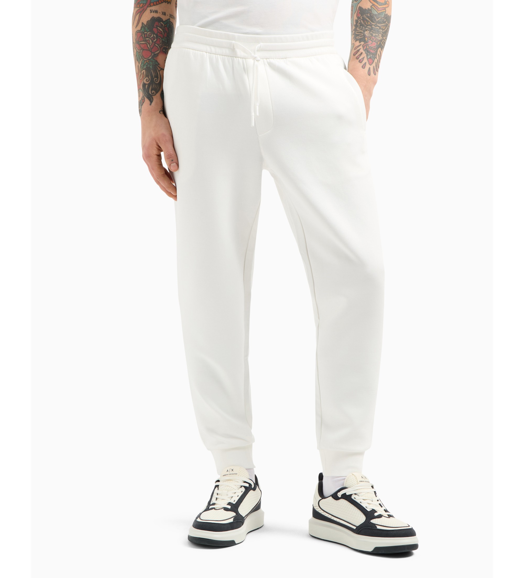 A|X Armani Exchange für Herren. XM000373AF10818U0009 Weiße Jogginghose (S), Lässig, Baumwolle