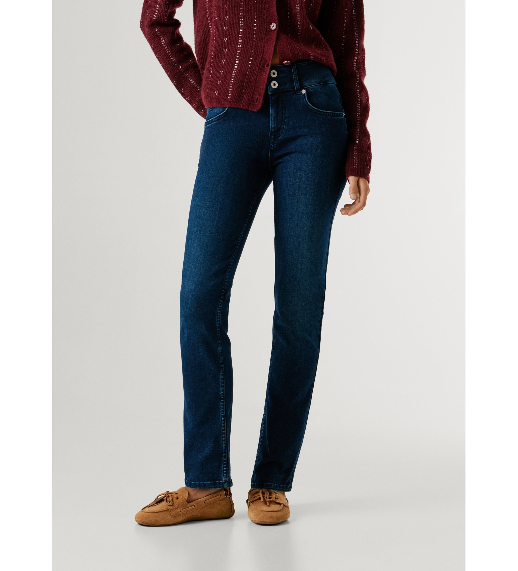 Pepe Jeans für Damen. PL20508747FB Slim-Fit-Jeans ?Push Up? in Marineblau (33/32), Lässig, Baumwolle, Denim