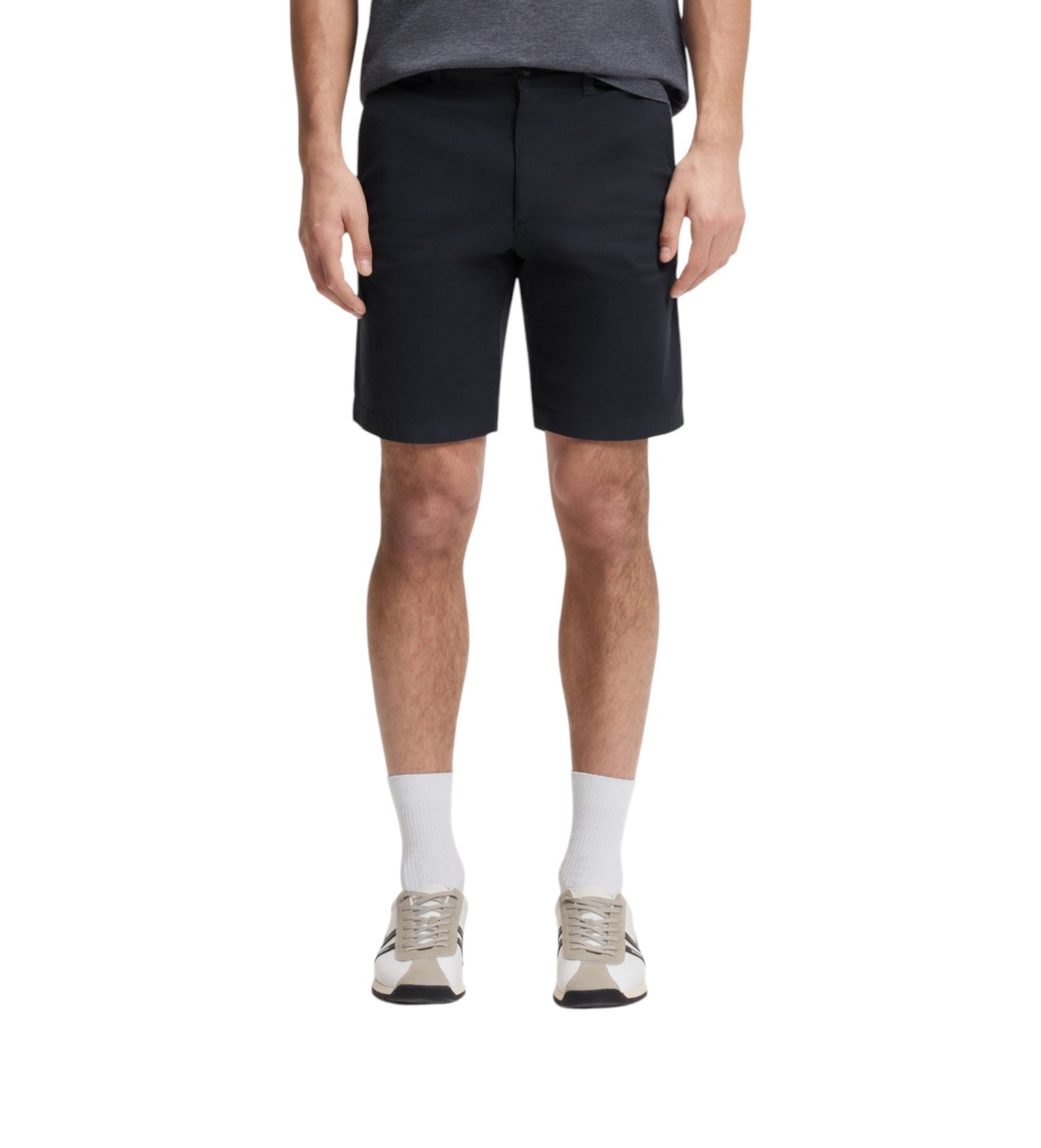 BOSS für Herren. 50559292 Marineblaue Chino-Shorts in Slim-Fit-Passform (32), Lässig, Baumwolle
