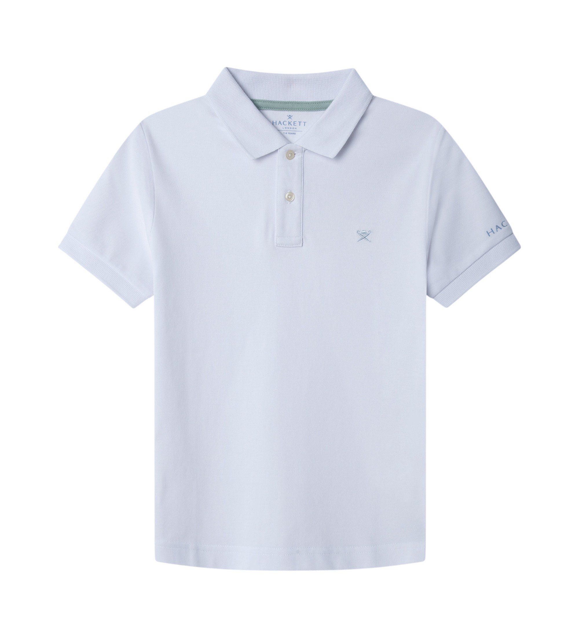 Hackett London für Jungen. HK561591 Polohemd mit kleinem Logo, weiß (13años= 157cm), Lässig, Baumwolle, Kurzarm, Kinderbekleidung