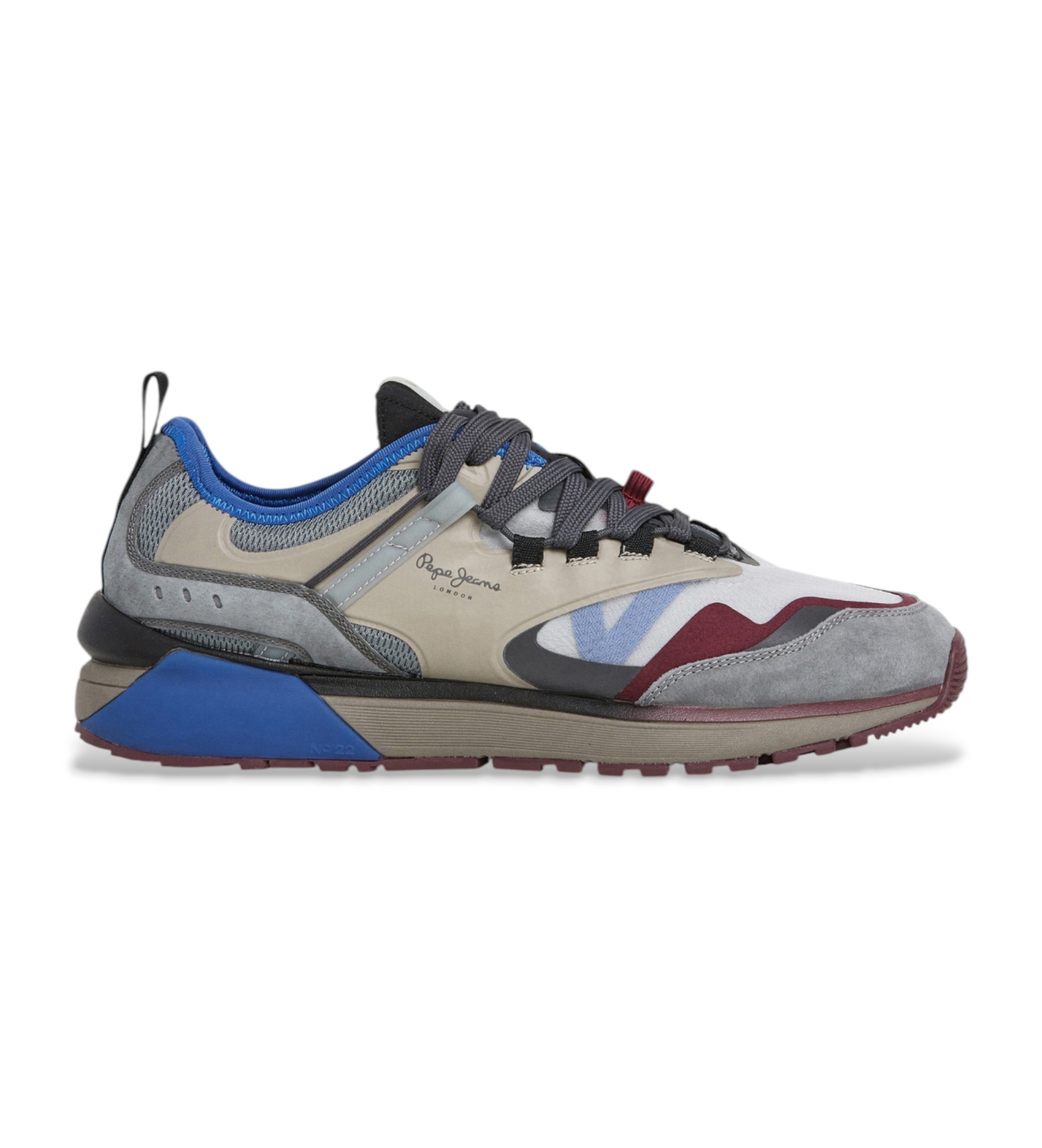 Pepe Jeans für Herren. PMS600013 Stoke Sport Turnschuhe, grau (42), Wohnung, Schnürsenkel, Lässig
