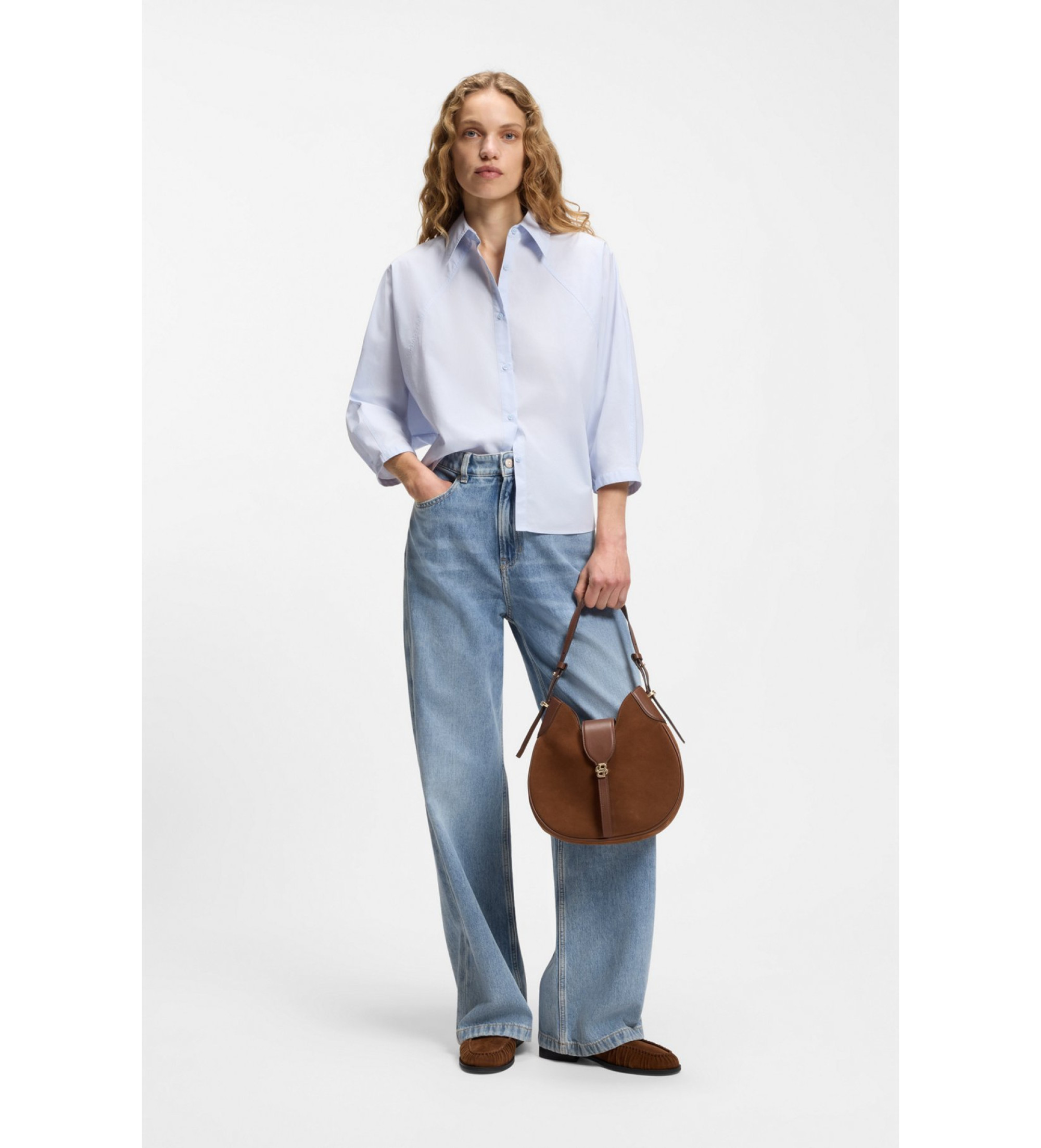 BOSS für Damen. 50555871 Blaue Marlene-Jeans (35/30), Lässig, Baumwolle, Denim