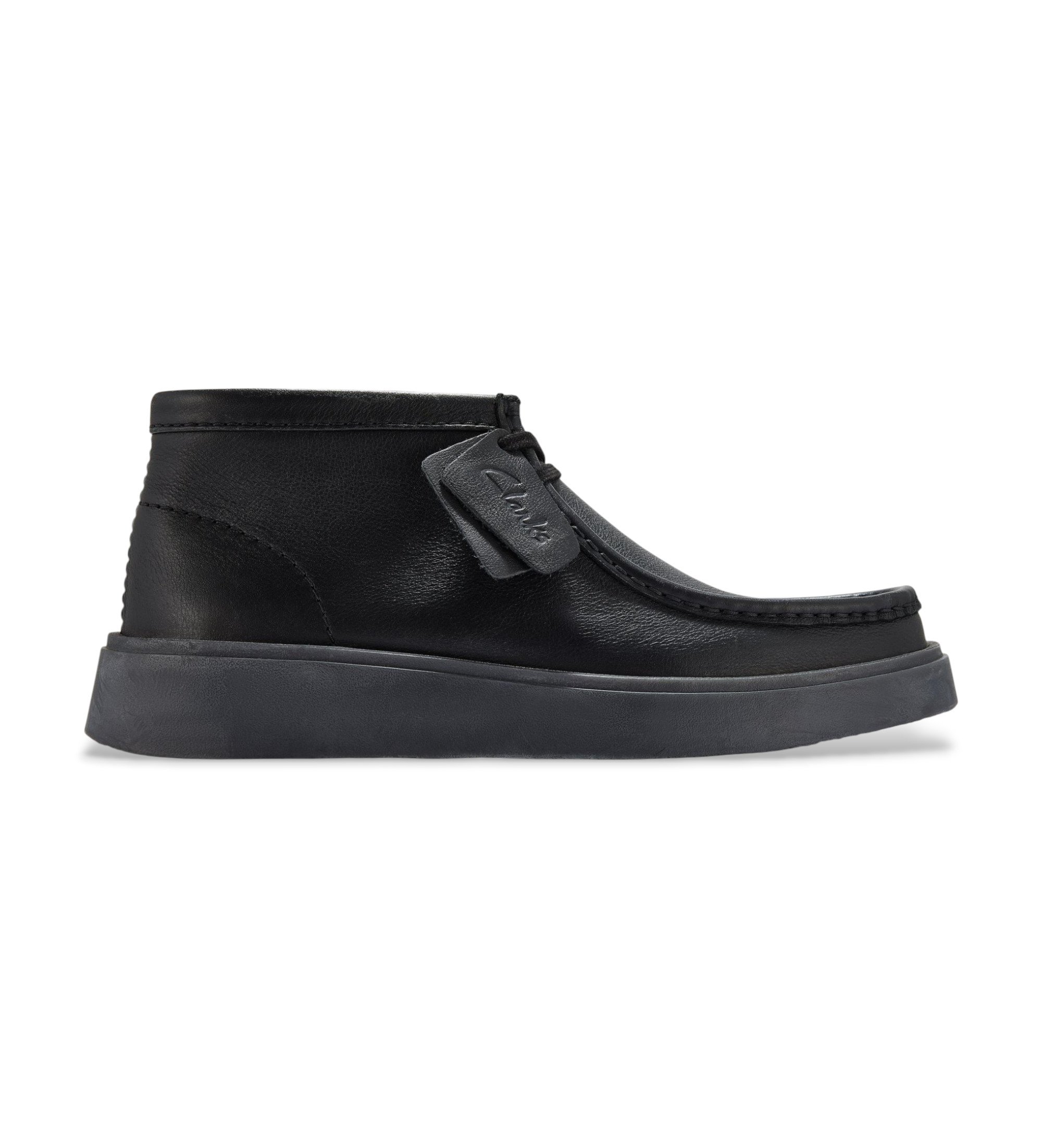 Clarks für Herren. 26183440 Torview Hi Lederschuhe, schwarz (44), Wohnung, Schnürsenkel, Lässig