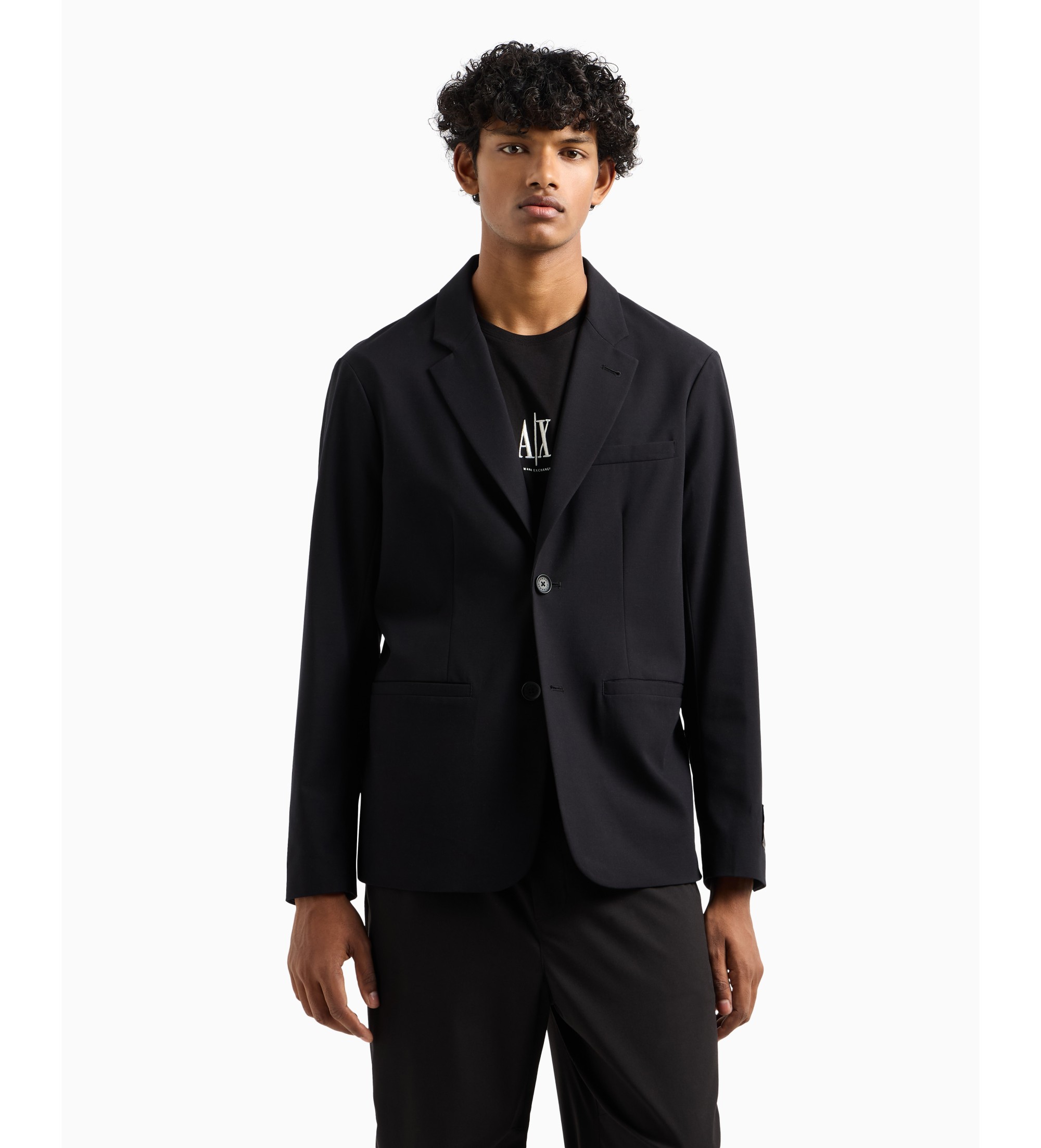 A|X Armani Exchange für Herren. XM000345AF10897UC001 Americana Single, schwarz (38), Lässig, Polyester
