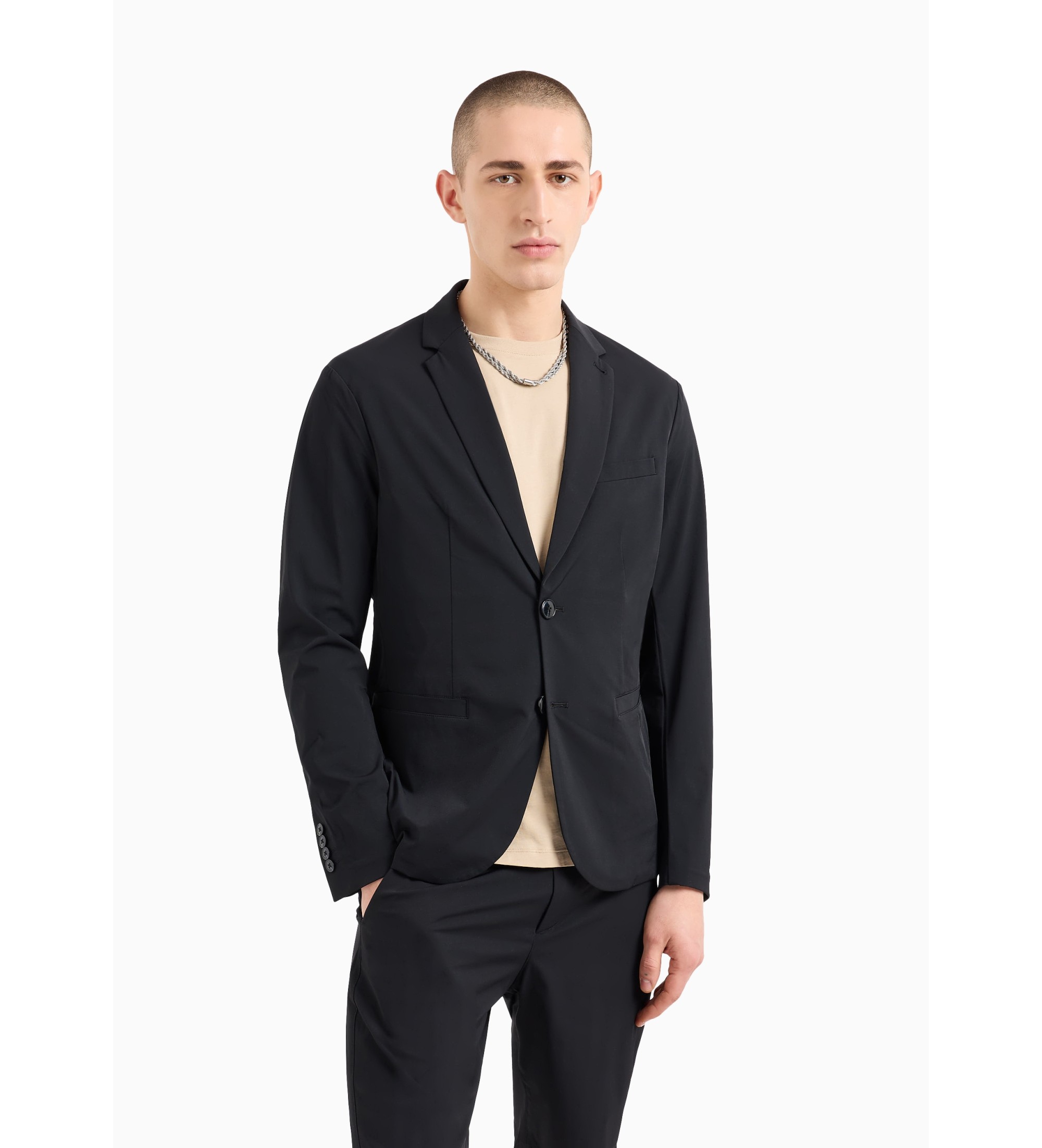 A|X Armani Exchange für Herren. 8NZG49ZNYZZ1200 Klassische schwarze Jacke (42), Lässig, Polyamid