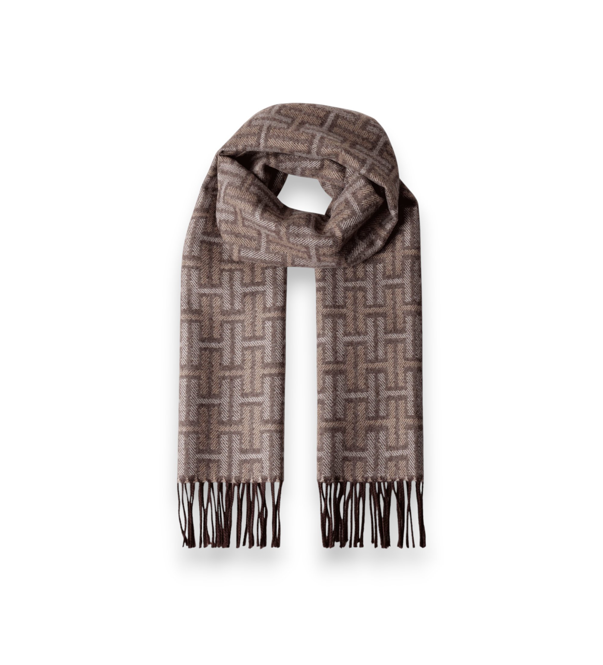 Hackett London für Herren. HM0400111 Braune Bufanda Brnd (OSFA), Lässig, Wolle, Klassisch