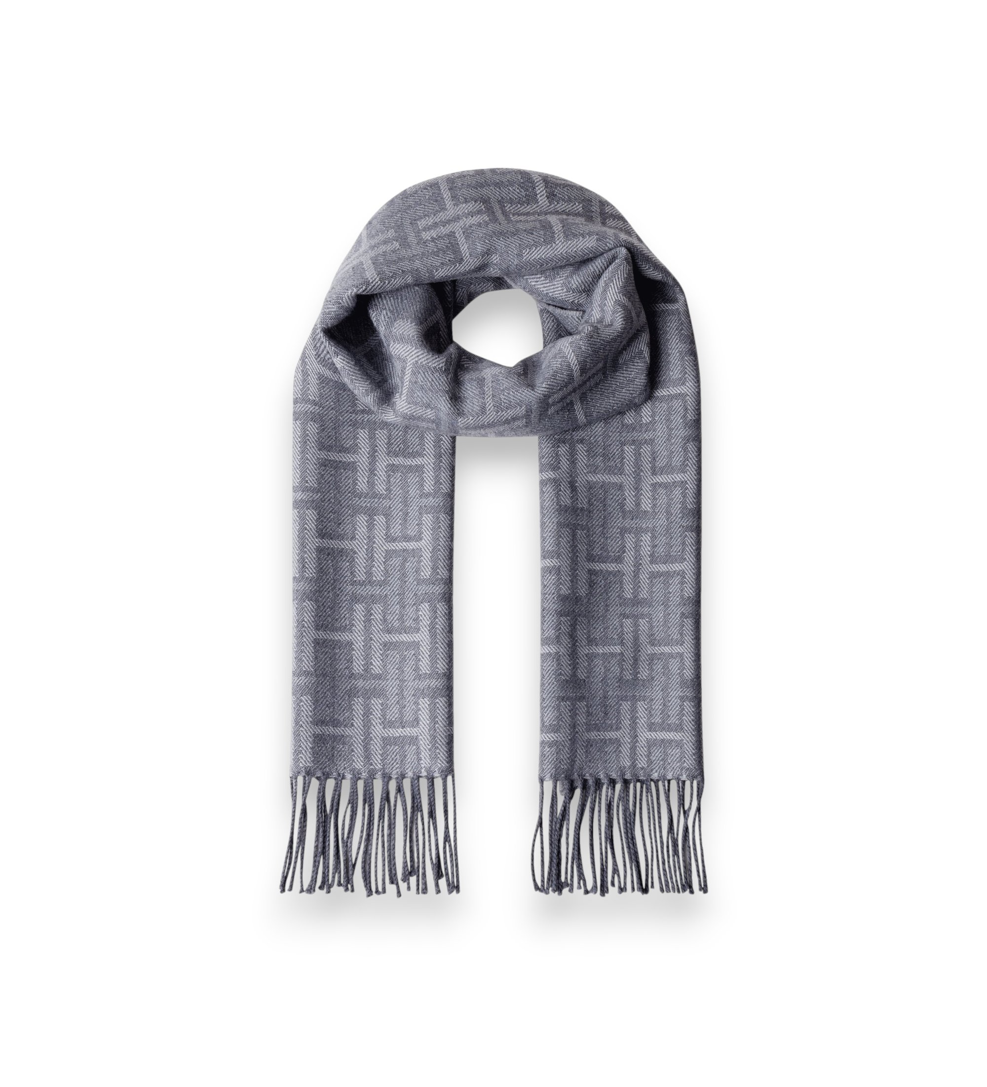 Hackett London für Herren. HM0400111 Grauer Brnd-Schal (OSFA), Lässig, Wolle, Klassisch