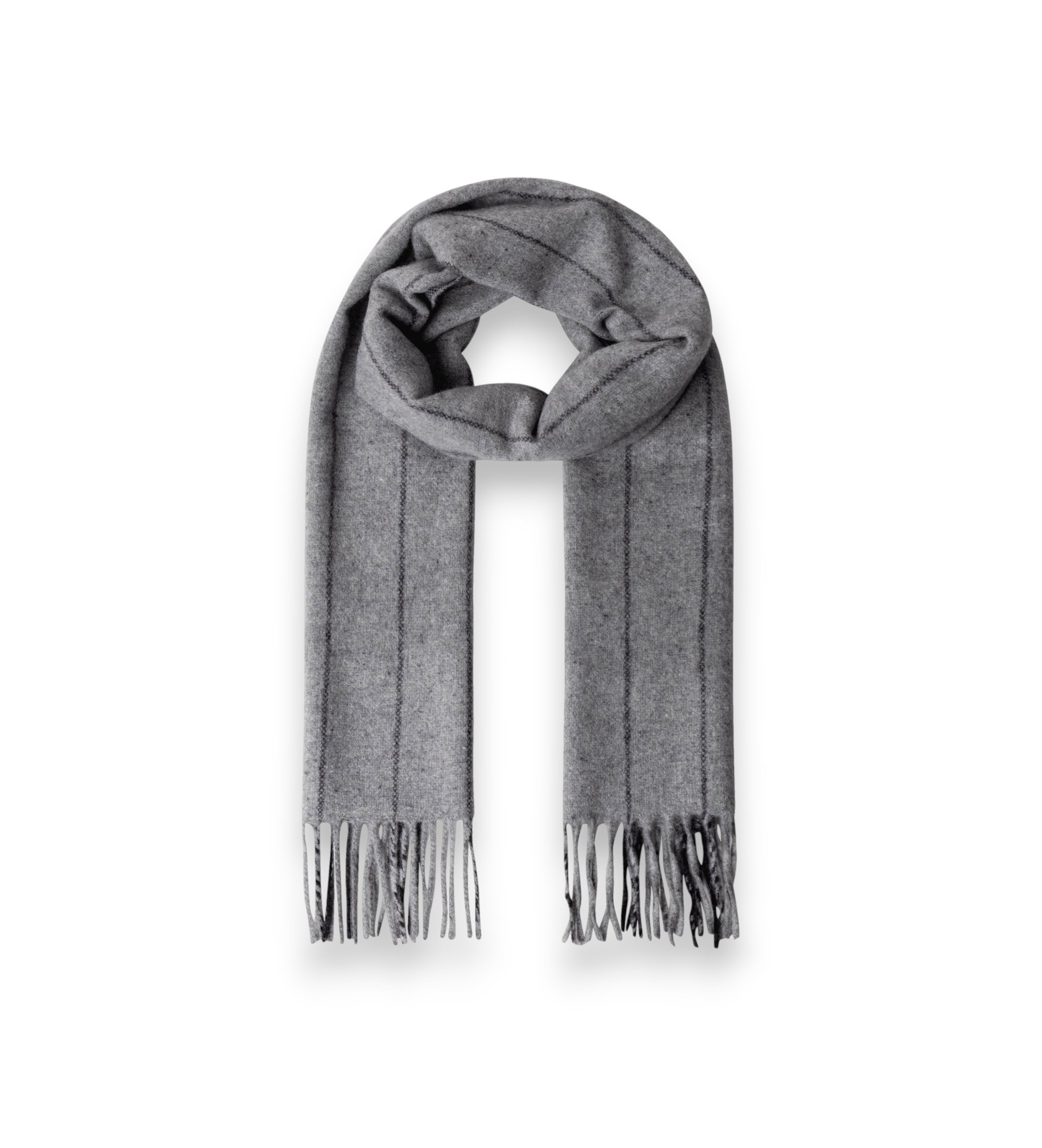 Hackett London für Herren. HM0400119 Grauer Schal Frame Stripe (OSFA), Lässig, Wolle, Klassisch